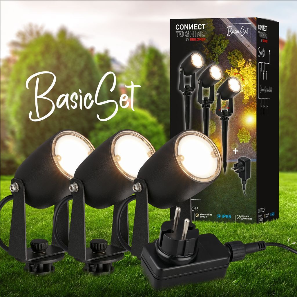 Briloner Leuchten Gartenstrahler 3927035, LED fest integriert, 2700K - Extra-Warmweiß