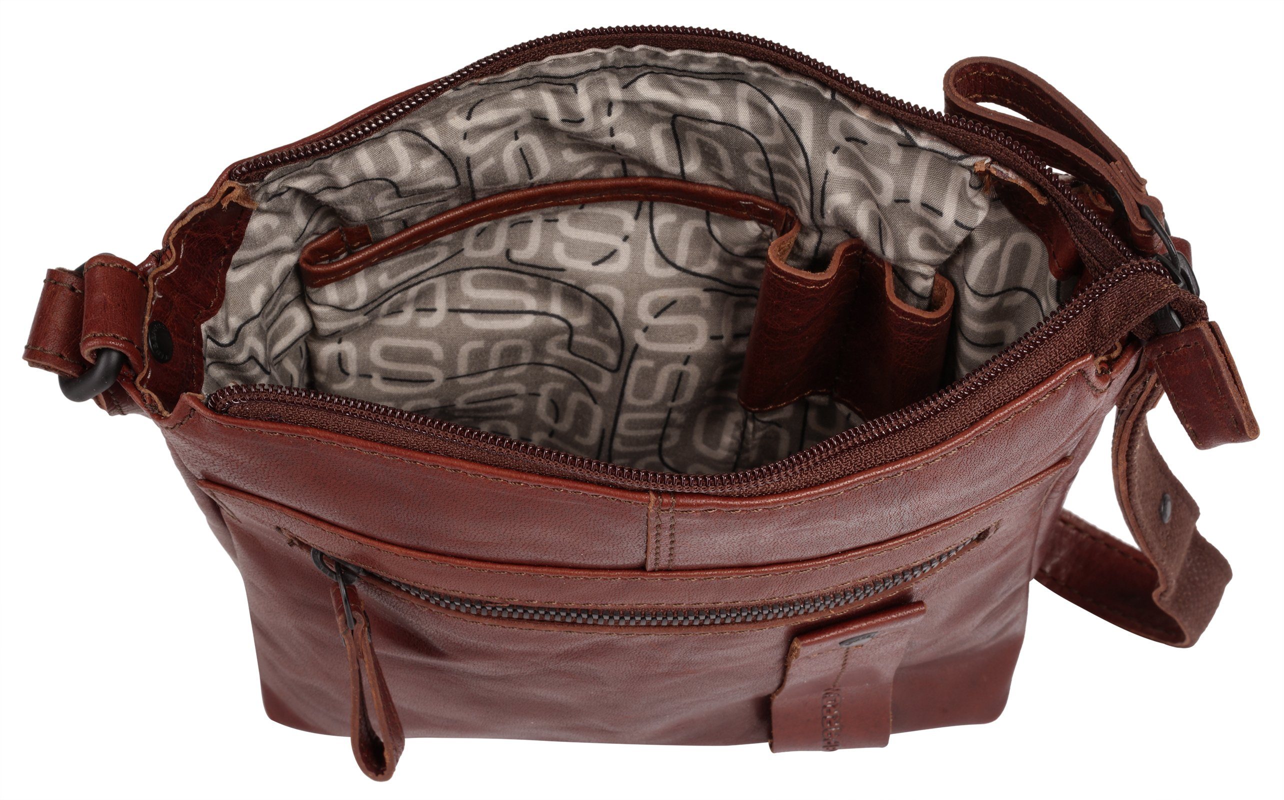 Spikes & Sparrow Umhängetasche, echt Leder