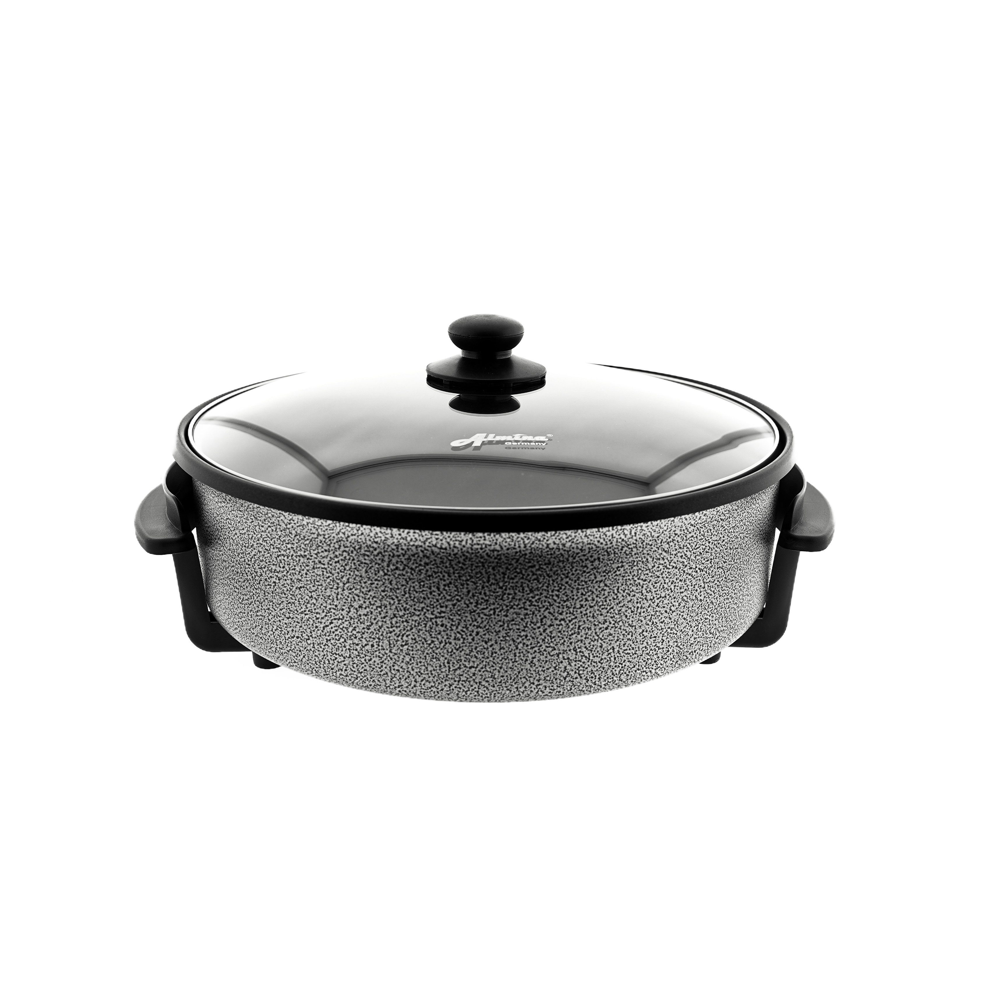 Almina Elektrische Pizzapfanne Elektrische Multifunktionspfanne Pizzapfanne Antihaftbeschichtet