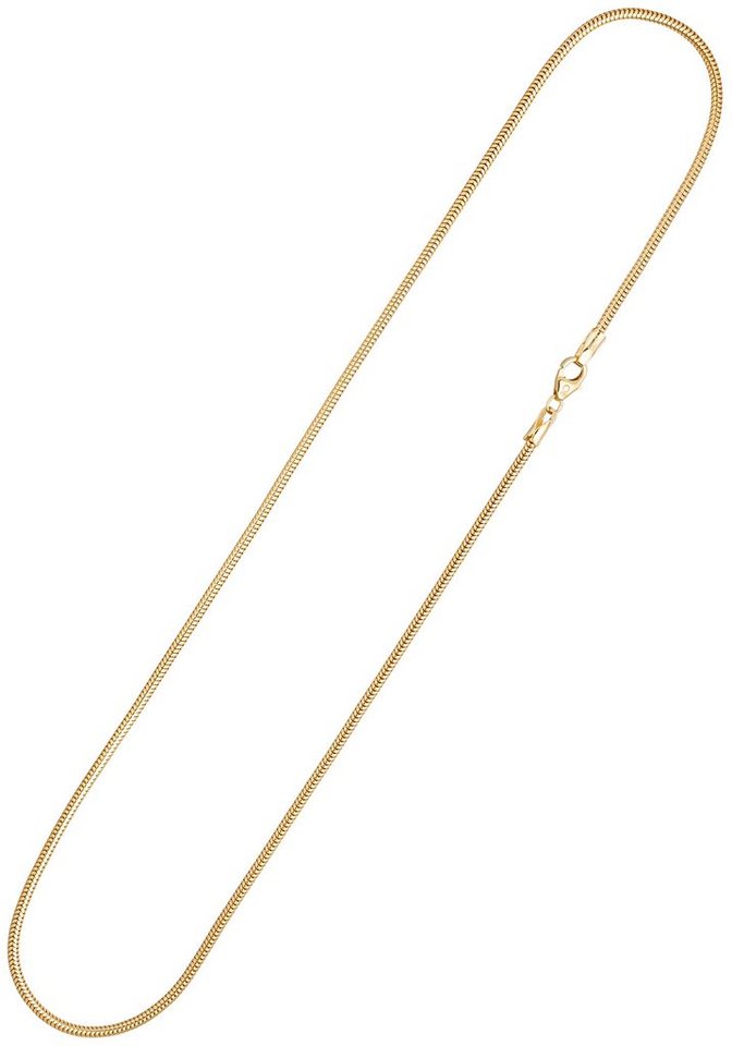 JOBO Kette ohne Anhänger, Schlangenkette 585 Gold 45 cm 2,4 mm