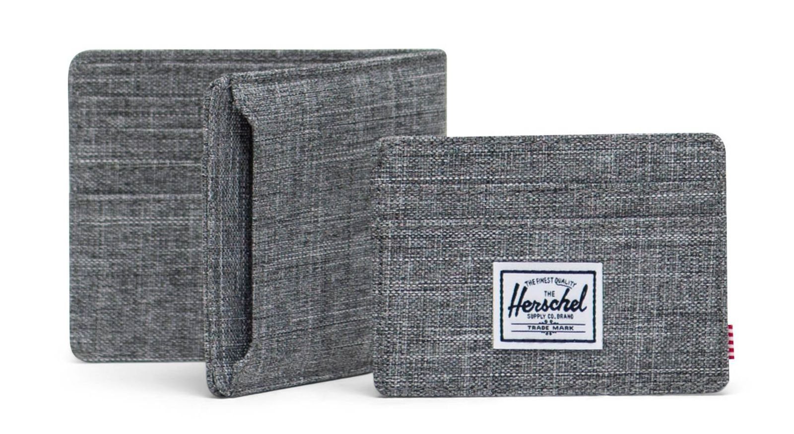 Herschel Crosshatch Raven (Set, 2-tlg) Andy Kartenetui