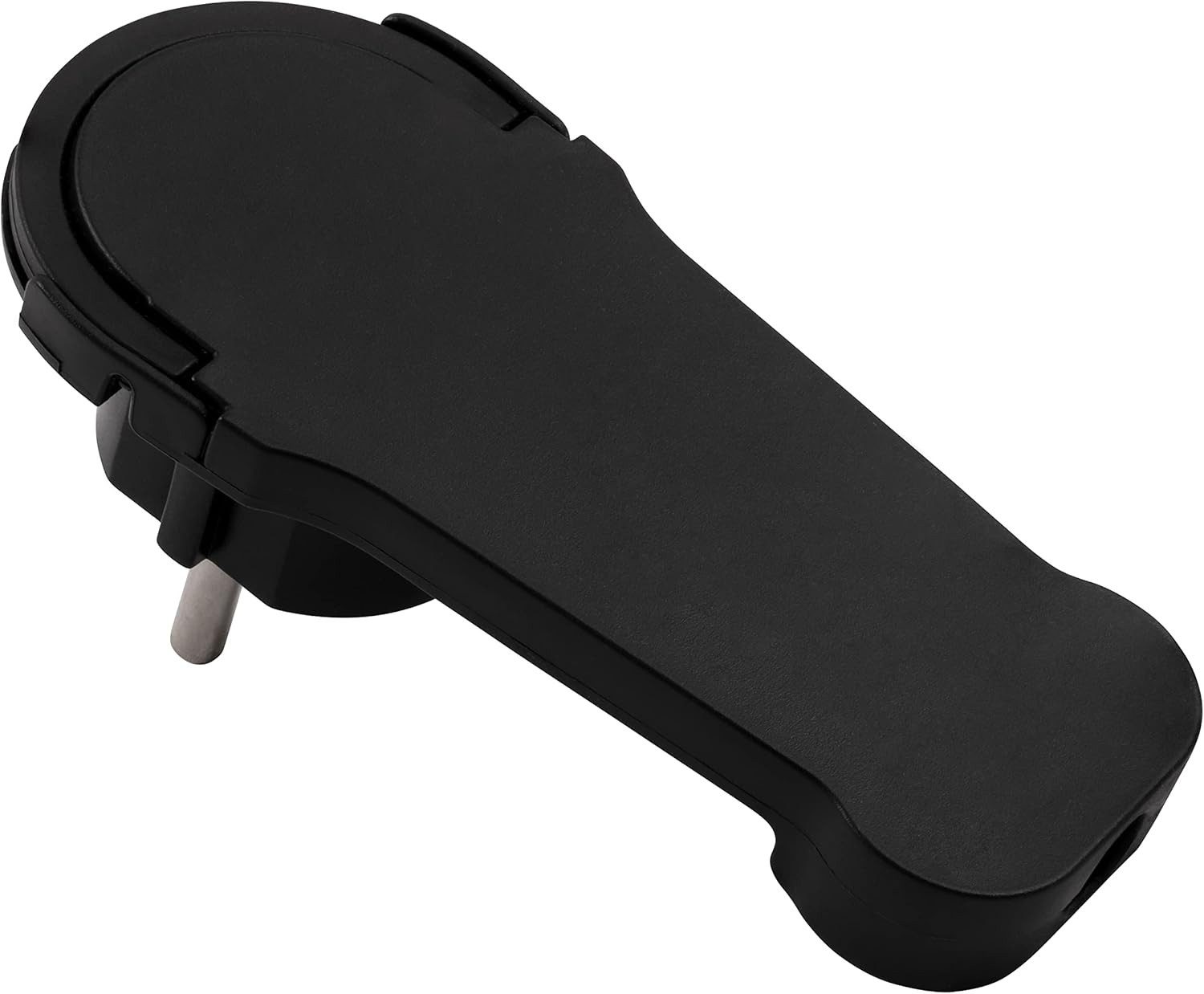 McPower Schuko-Stecker Schukostecker Flach Winkelstecker 230V Stromstecker Flachstecker Black