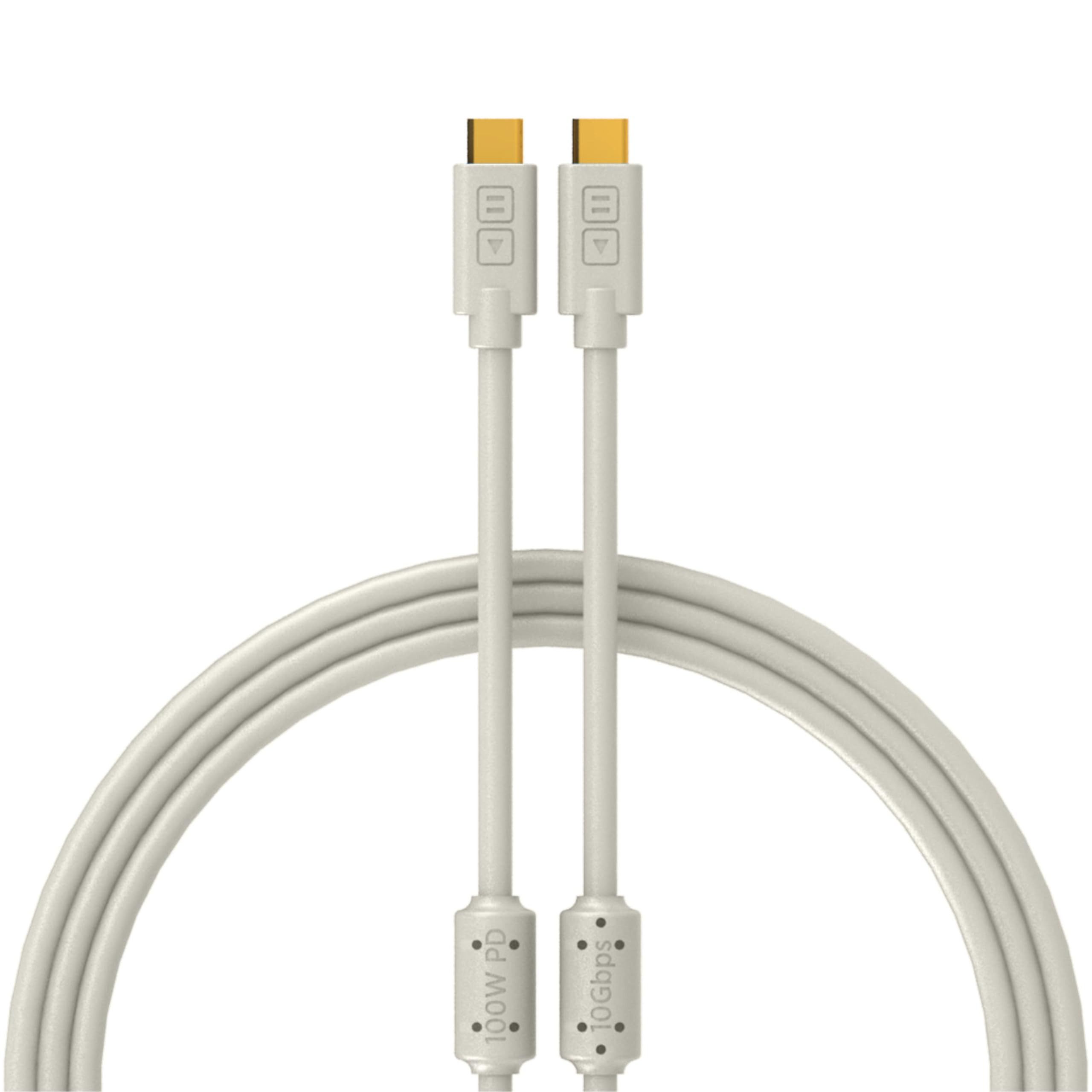 DJ TECHTOOLS Audio-Kabel, Chroma Cables USB C to C white, 0,25 m - Kabel für DJs