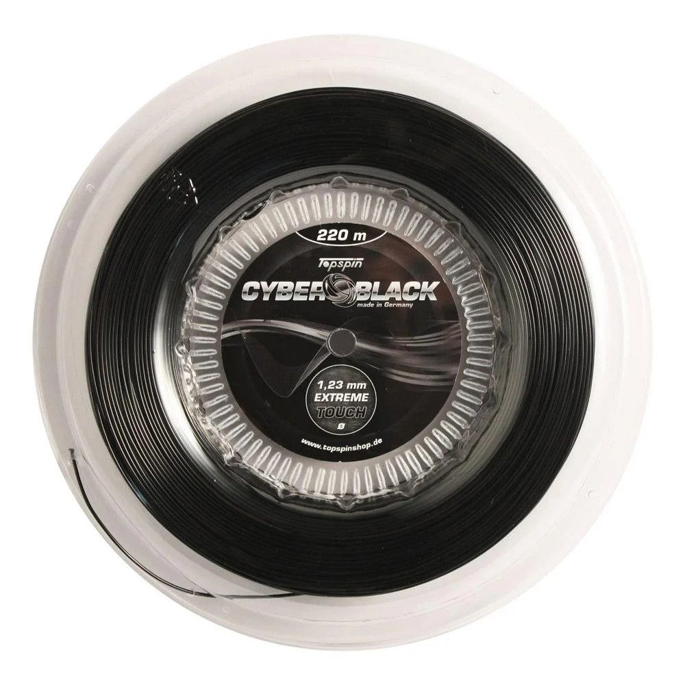 Tennissaite Cyber Black (Haltbarkeit+Kontrolle) schwarz 110m Rolle