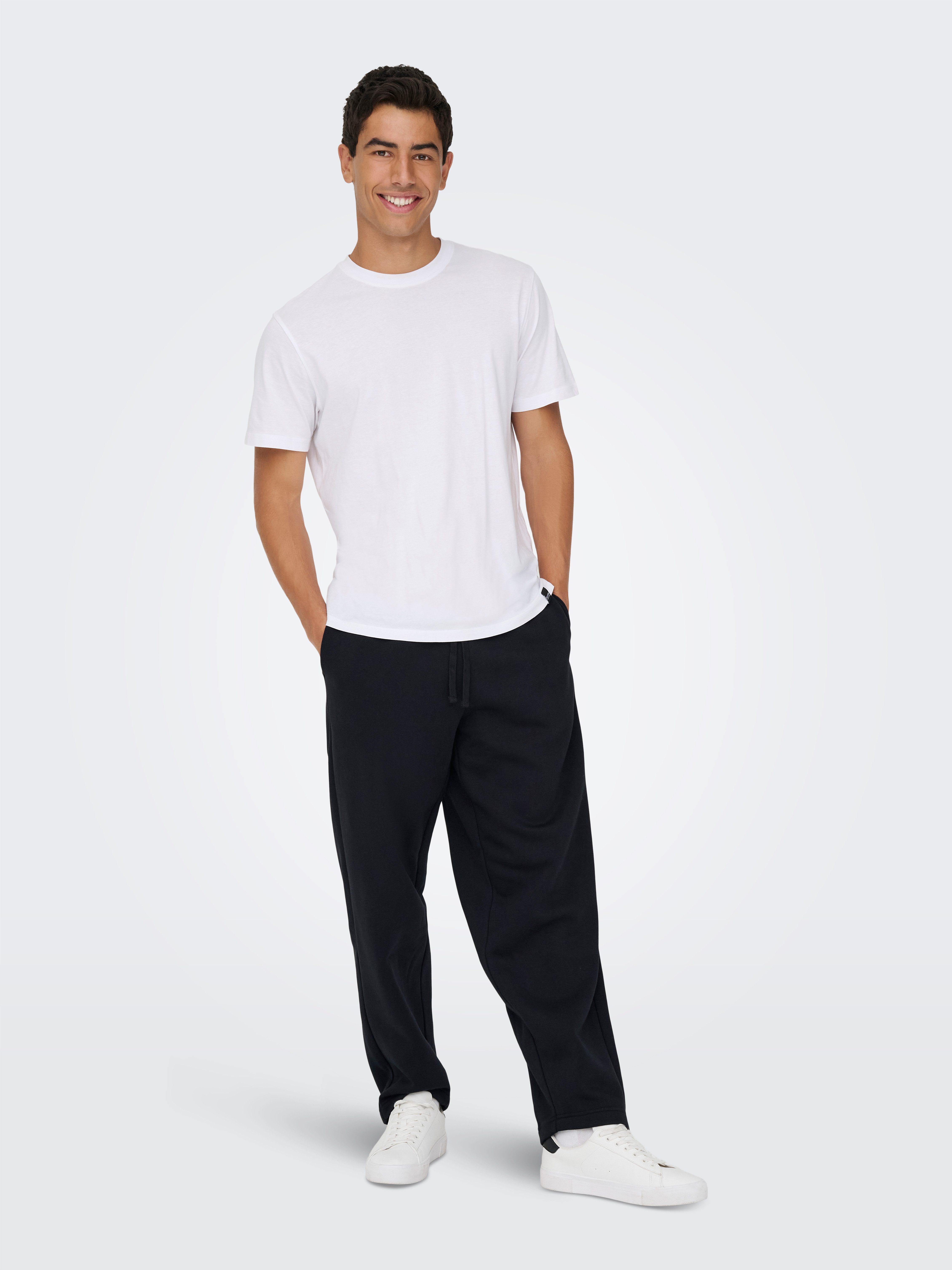 ONLY & SONS Sweathose ONSCERES WIDE PANT NOOS Baumwollmischung, relaxed fit