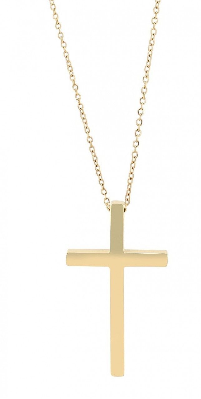 Kette mit Anhänger Unisex Edelstahl Halskette mit Anhänger Kreuz