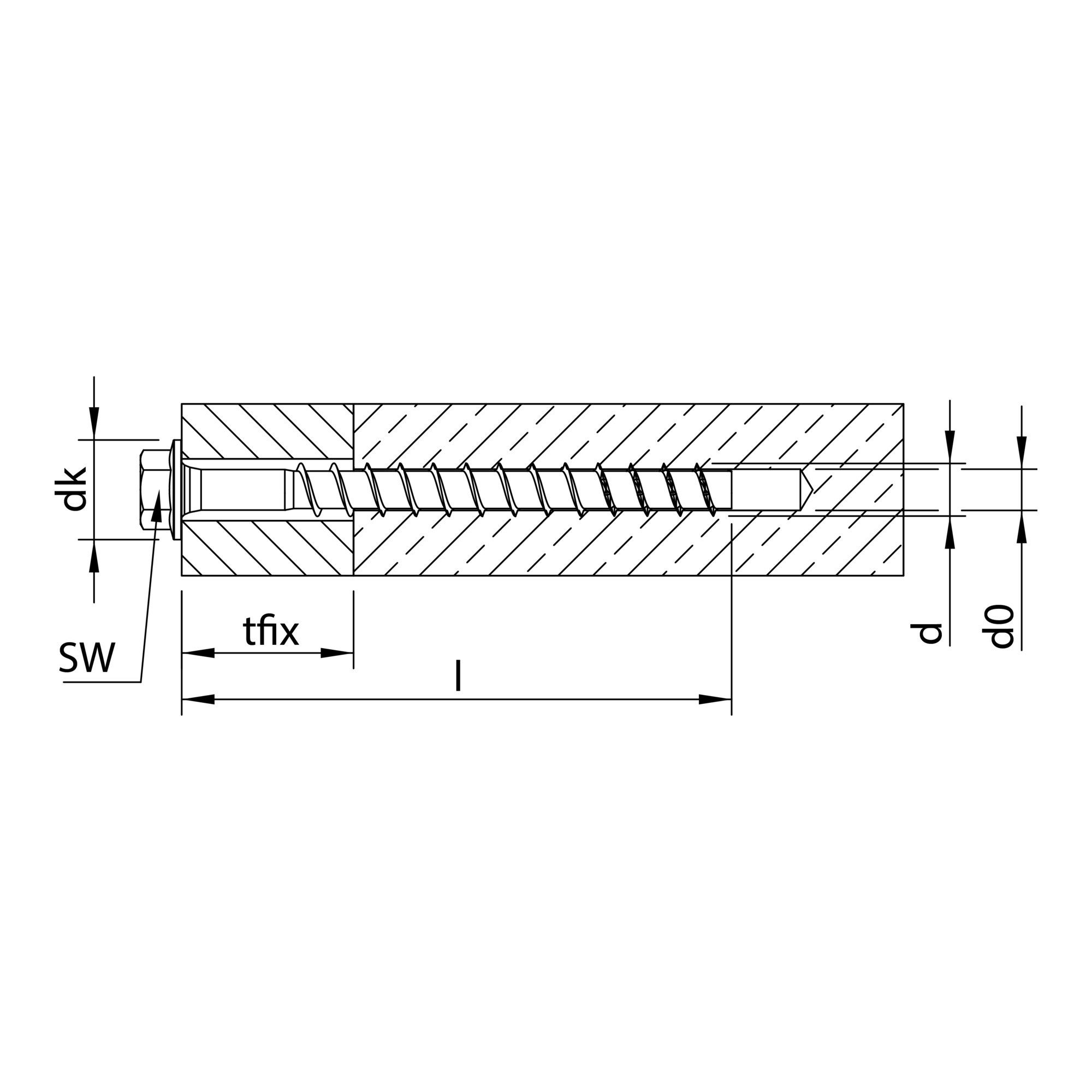 Heco Betonschraube Heco MULTI-MONTI-plus SS 12,0 x 120 Sechskantkopf mit Scheibe A2K 25 S