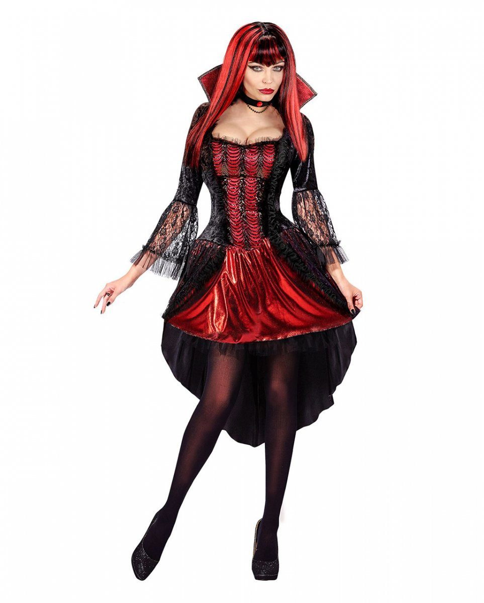 Horror-Shop Vampir-Kostüm Vampiressa Bethany Damenkostüm als Kostüm für Hall