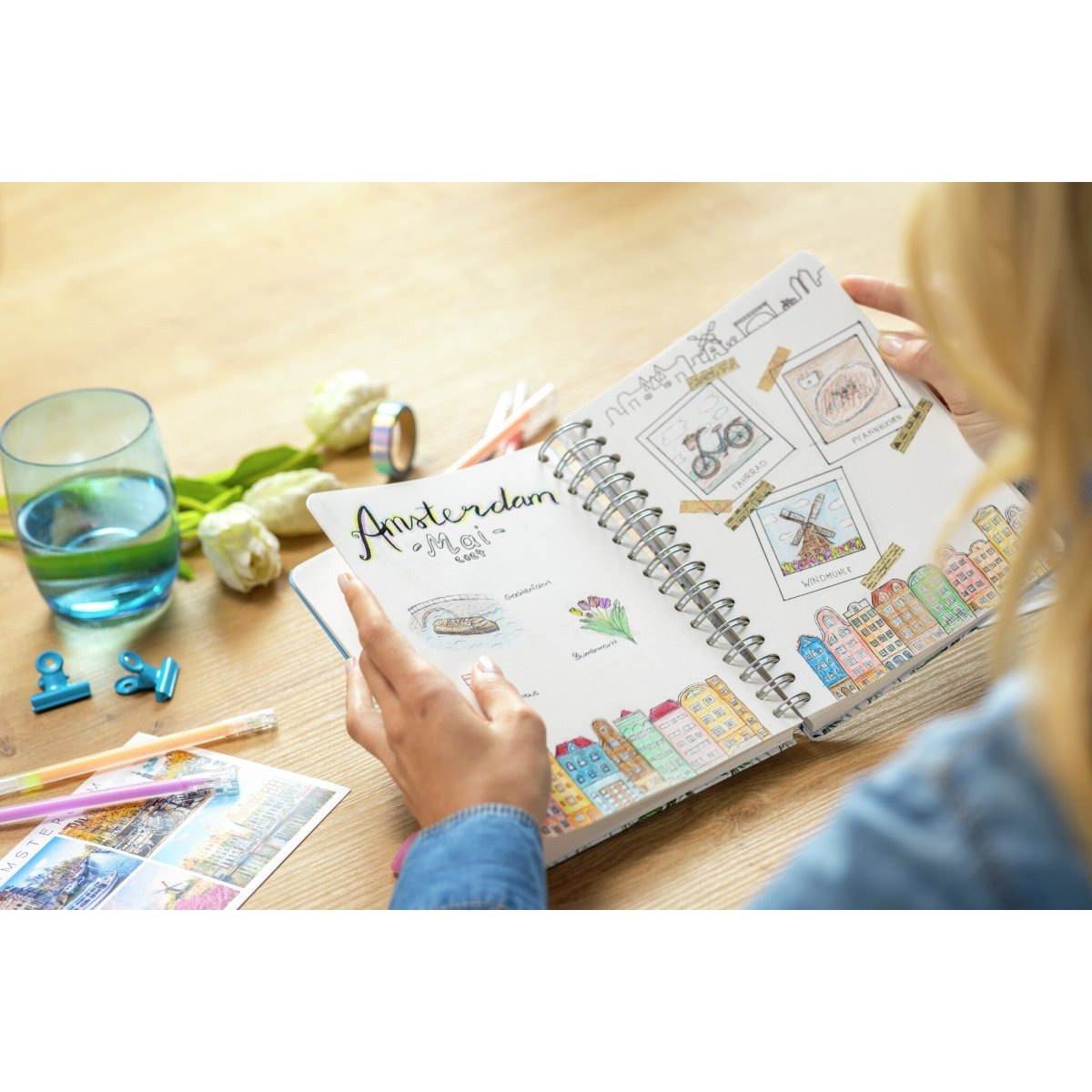 Sigel Notizbuch Spiral-Notizbuch Jolie Dot-Lineatur ca. A5 Summer Breeze 240 Seiten 1