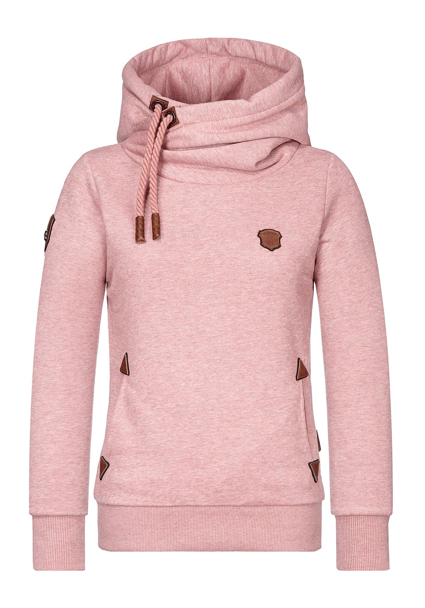 naketano Hoodie Kapuzenpullover Damen Baumwolle, weich, Kapuze, Kängurutasche (Spar-Set, Darth) Hoodie, weiche Sweatware, Rippbündchen, Streetwear, Loungewear