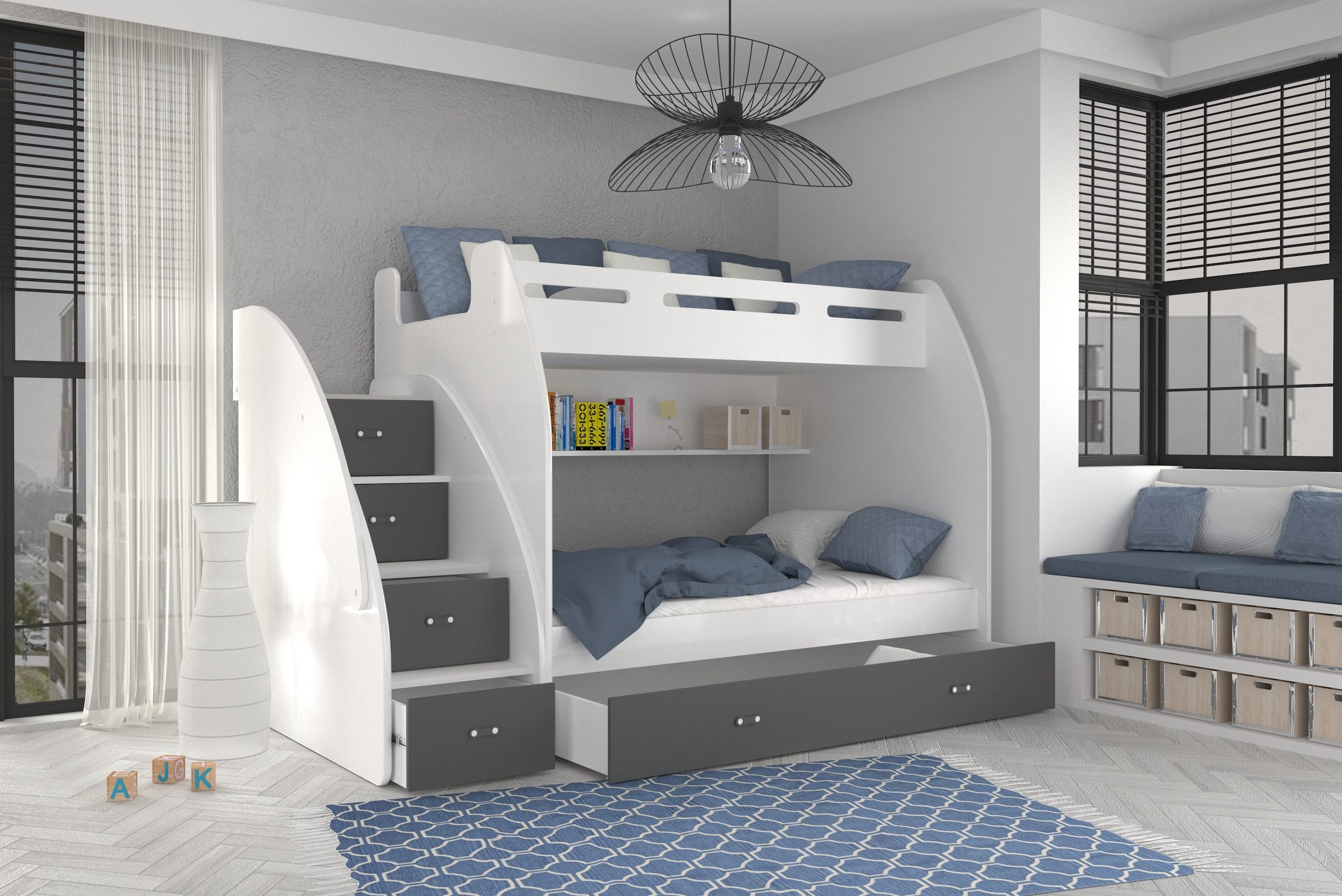 AJKmeble Hochbett Etagenbett 90x200 / 120x200cm, günstig online kaufen