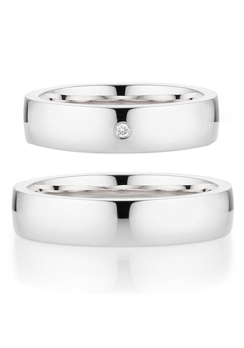 Bruno Banani Trauring Schmuck Geschenk Ehering Hochzeit Damenring Herrenring, wahlweise mit oder ohne Brillant, Made in Germany