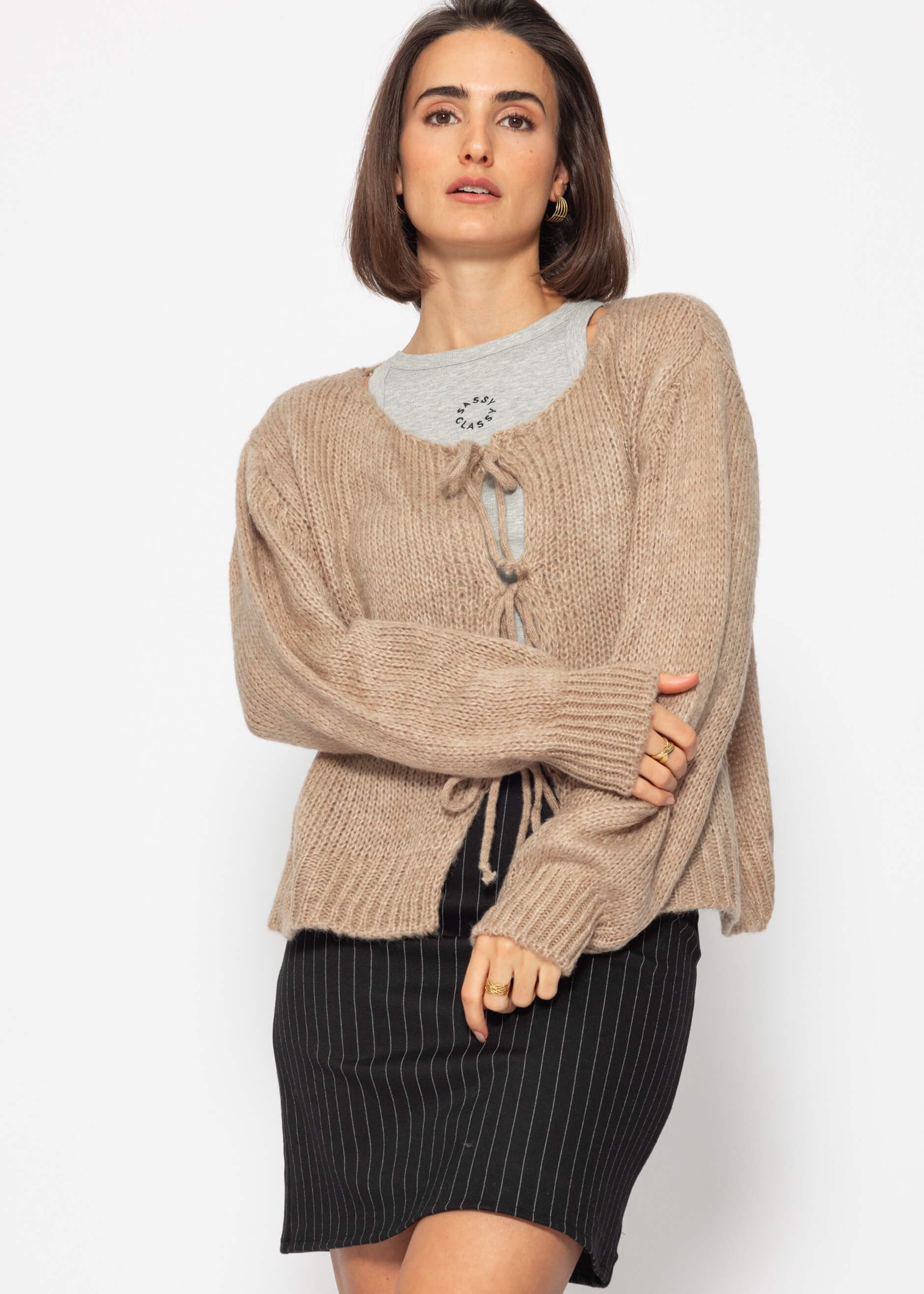 SASSYCLASSY Cardigan Oversize Strickjacke Damen mit günstig online kaufen
