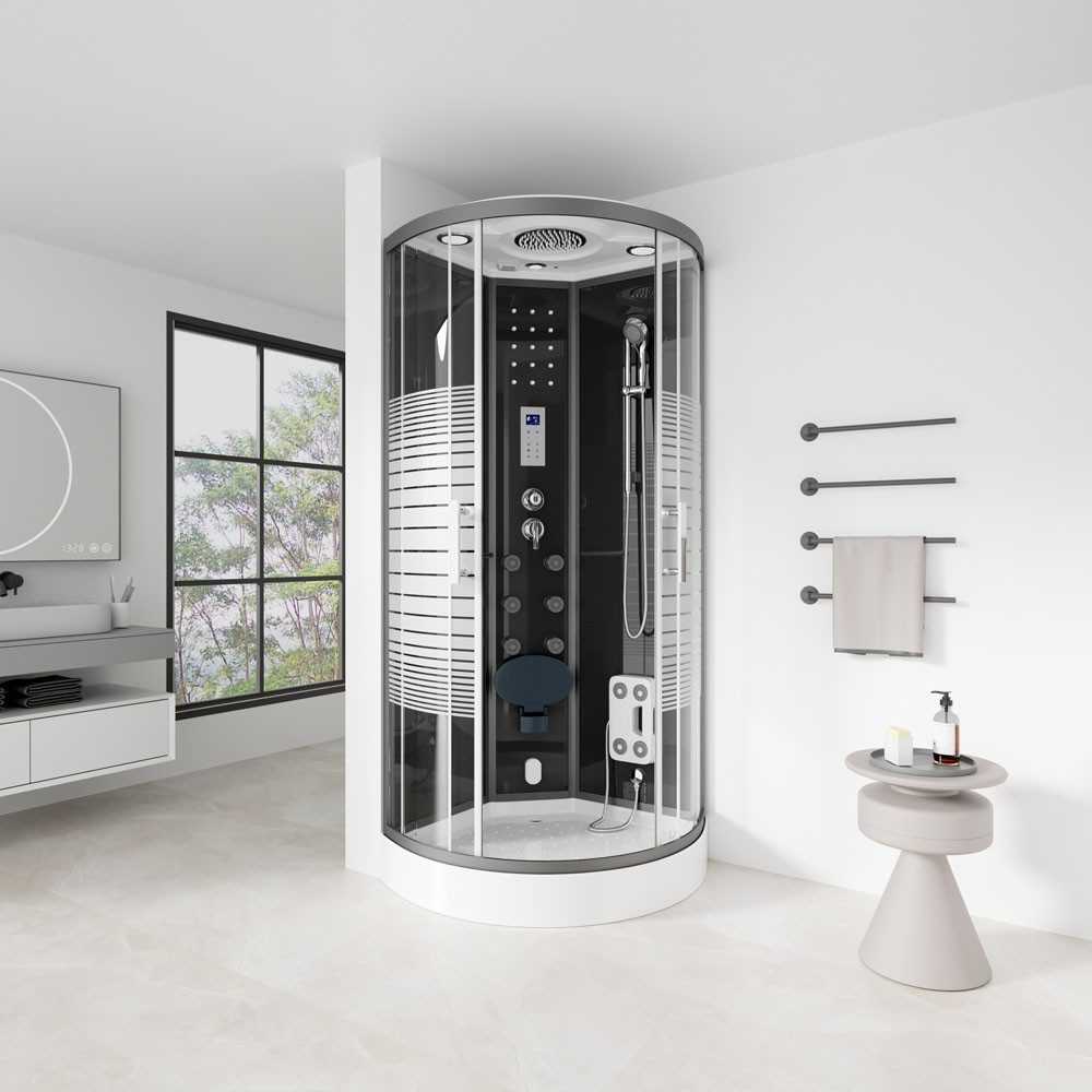 HOME DELUXE Dampfdusche BLACK PEARL, BxT: 90x90 cm, Einscheibensicherheitsg günstig online kaufen