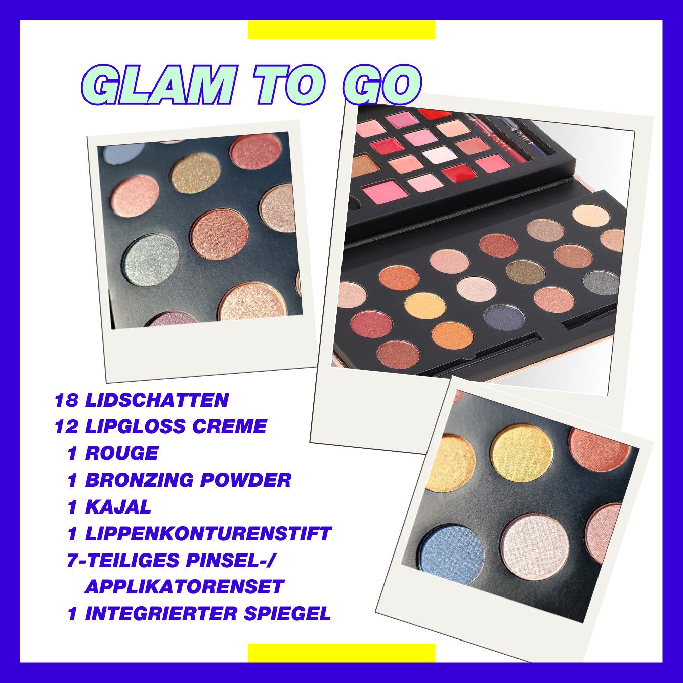 ZMILE COSMETICS Kosmetik-Set Make-Up Set 'Glam to Go', 42-tlg., mit veganer Formulierung