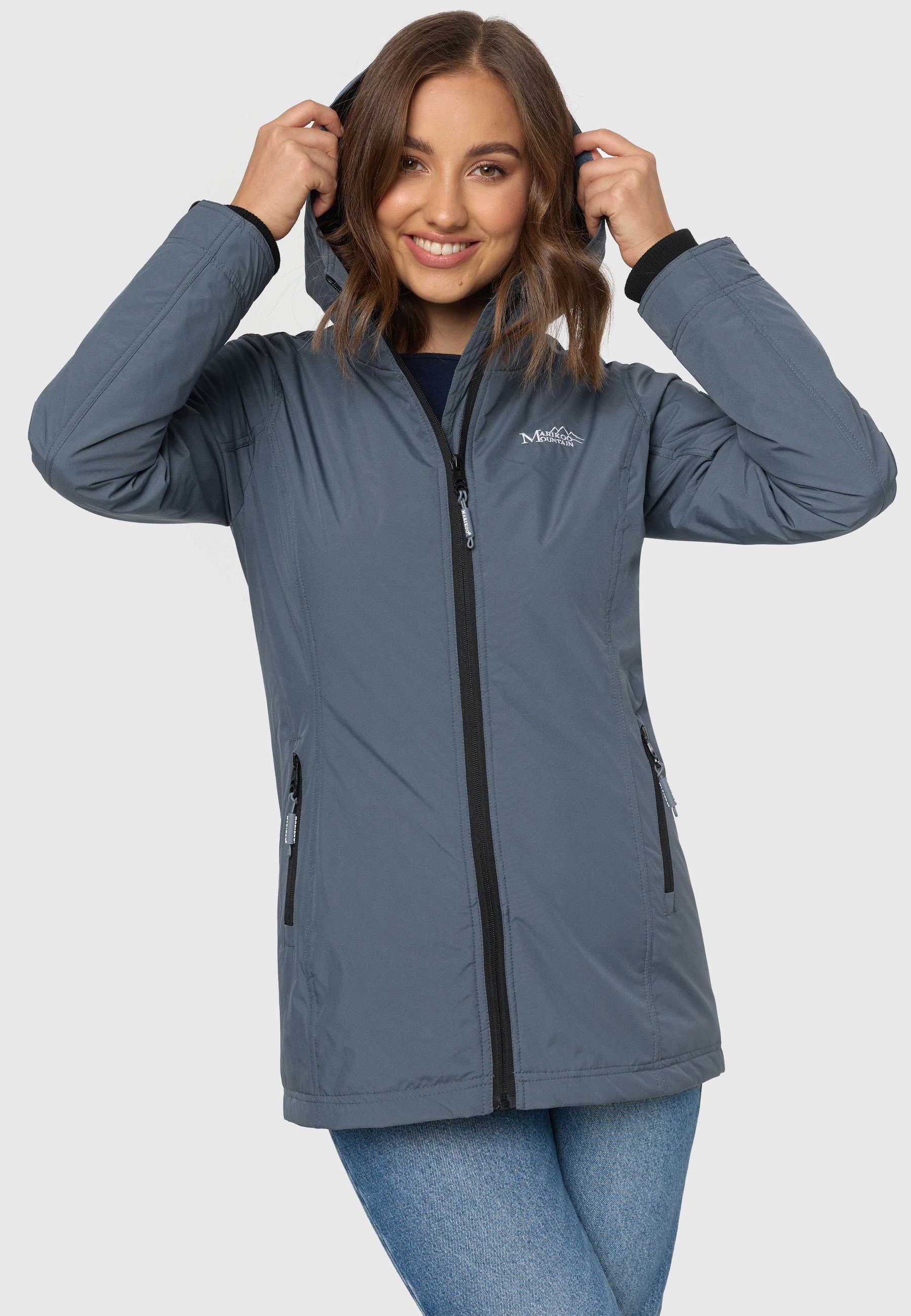 Marikoo Outdoorjacke Honigbeere sportliche Übergangsjacke mit Kapuze