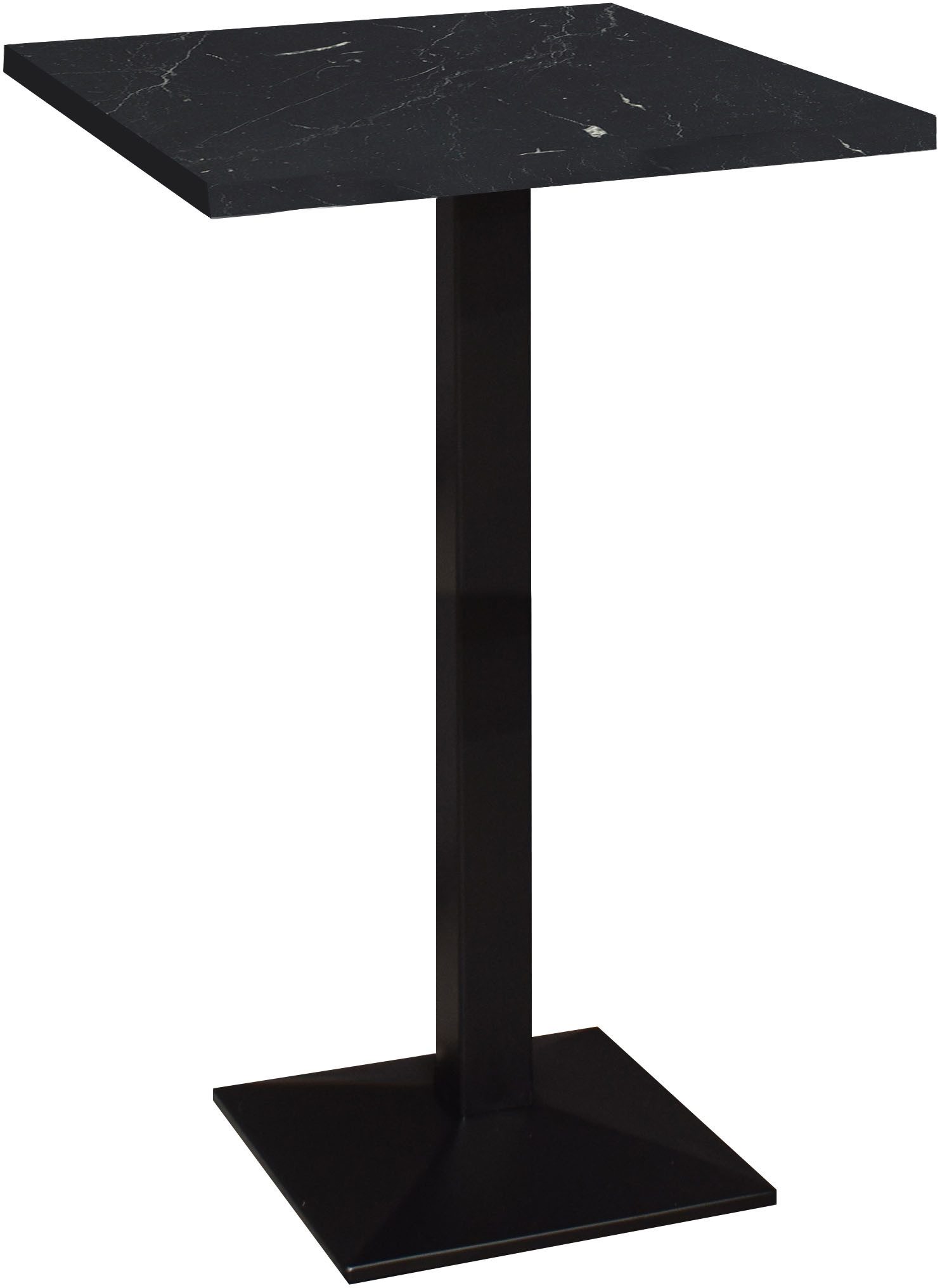 Mäusbacher Bistrotisch Big Bistro Metall, Quadrat-Säulengestell, eckige Platte BHT 70x105x70 cm
