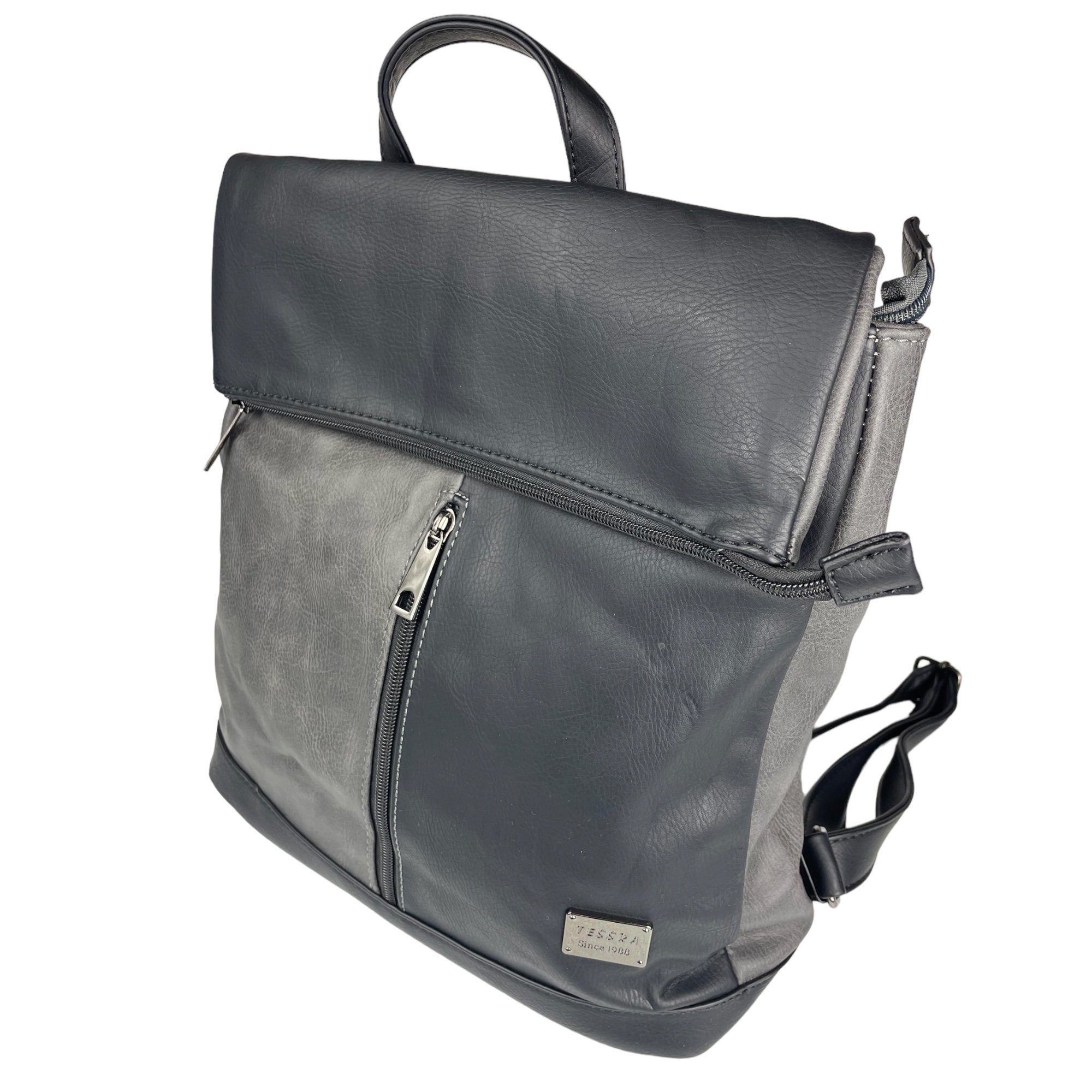 Taschen4life Rucksack 2in1 Rucksack & Umhängetasche in Einem D5623, Damen Rucksacktasche, Fächer, schnell umbaubar, Multifunktionsrucksack