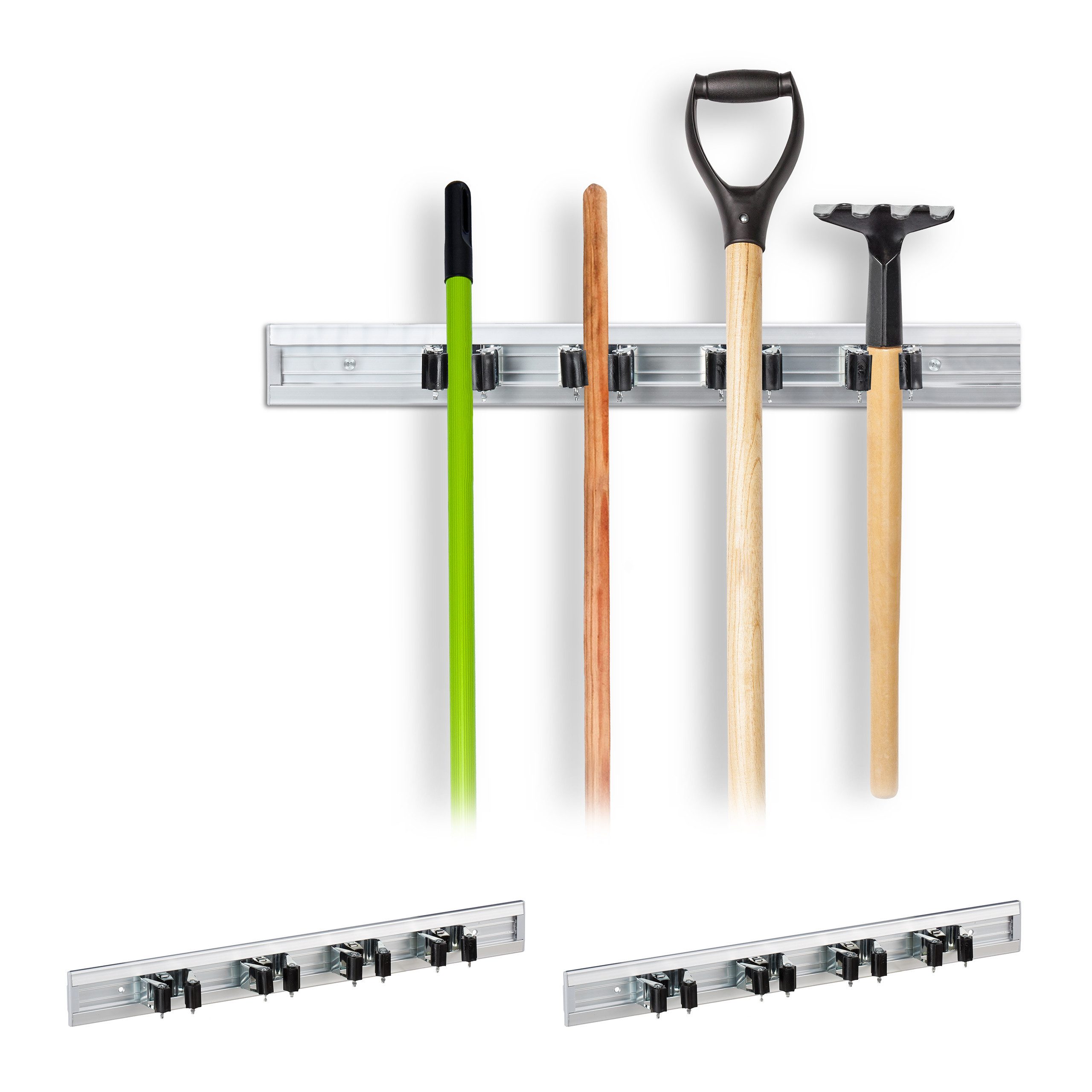 relaxdays Gartengerätehalter 3 x Gerätehalter Wandhalterung günstig online kaufen