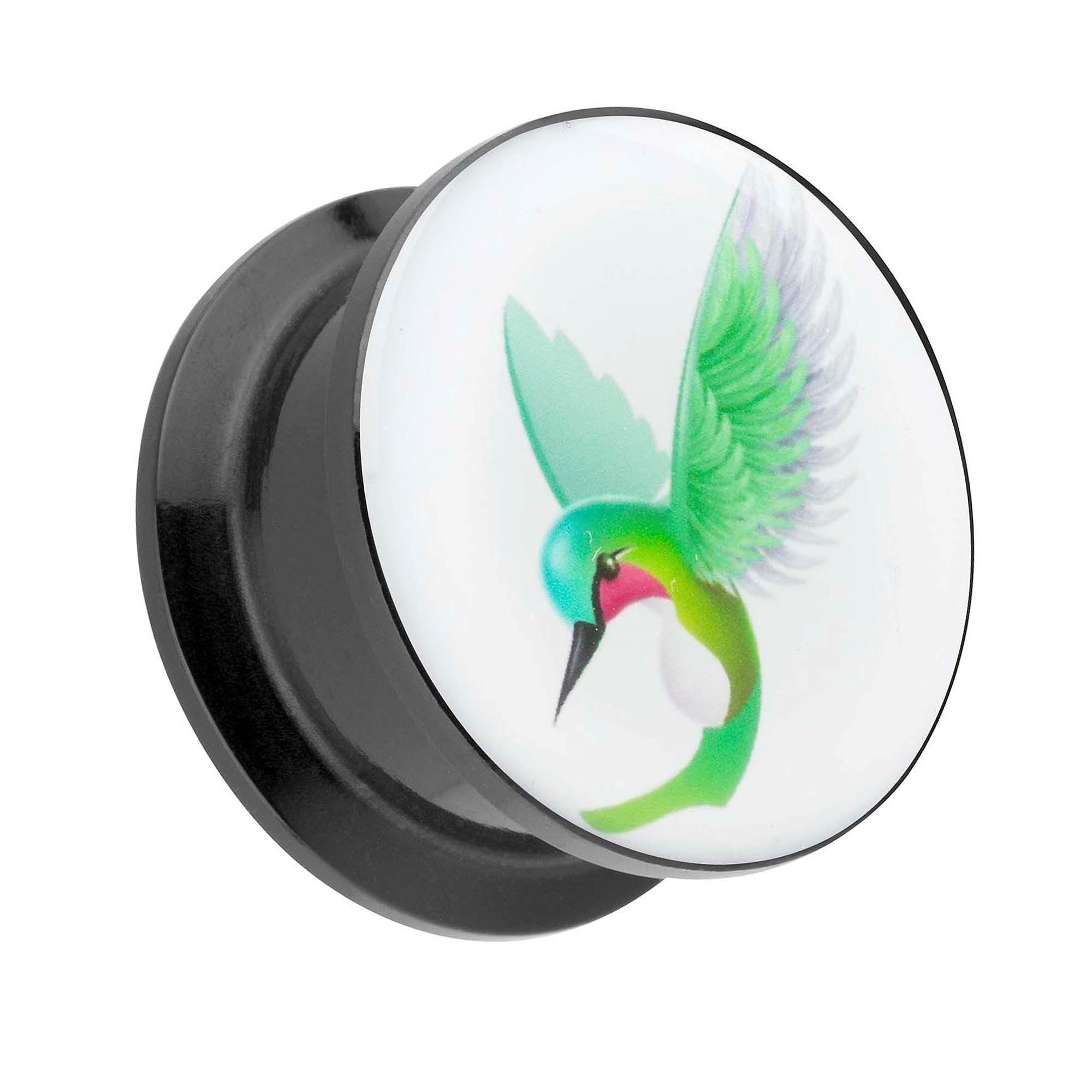 Plug Piercing Schraubverschluß Picture Motiv Kolibri