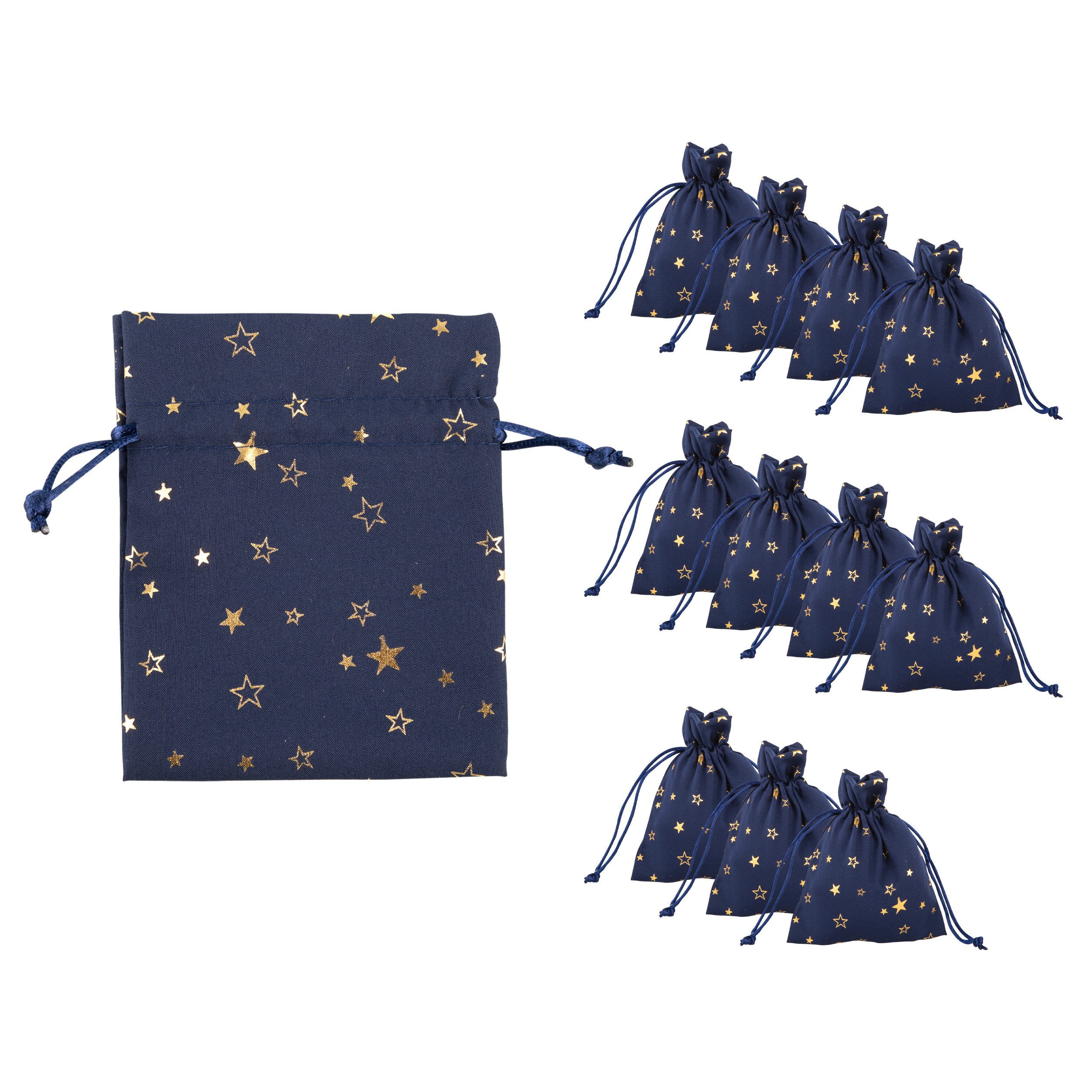 Idena Geschenkpapier Idena Bundle Geschenkbeutel Polyester blau 10x13cm 12 Stück