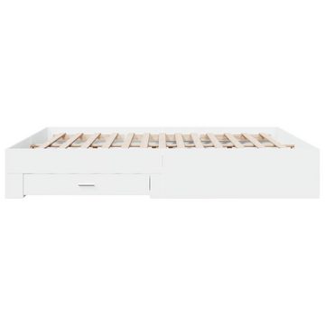 vidaXL Bett Bettgestell mit Schubladen Weiß 200x200 cm Holzwerkstoff