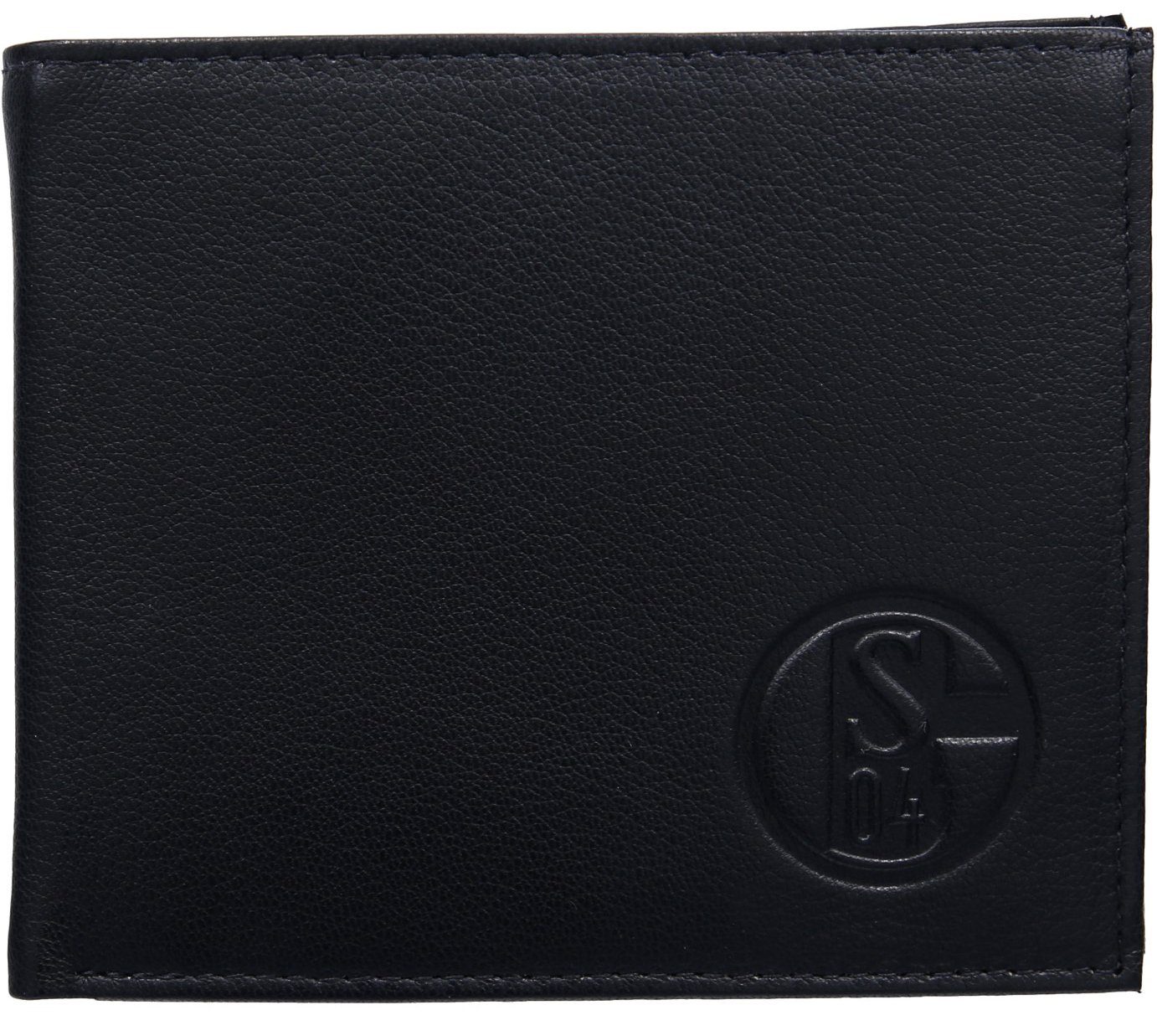 FC Schalke 04 Geldbörse schwarz Leder ca. 12 x 10 x 2,3 cm günstig online kaufen