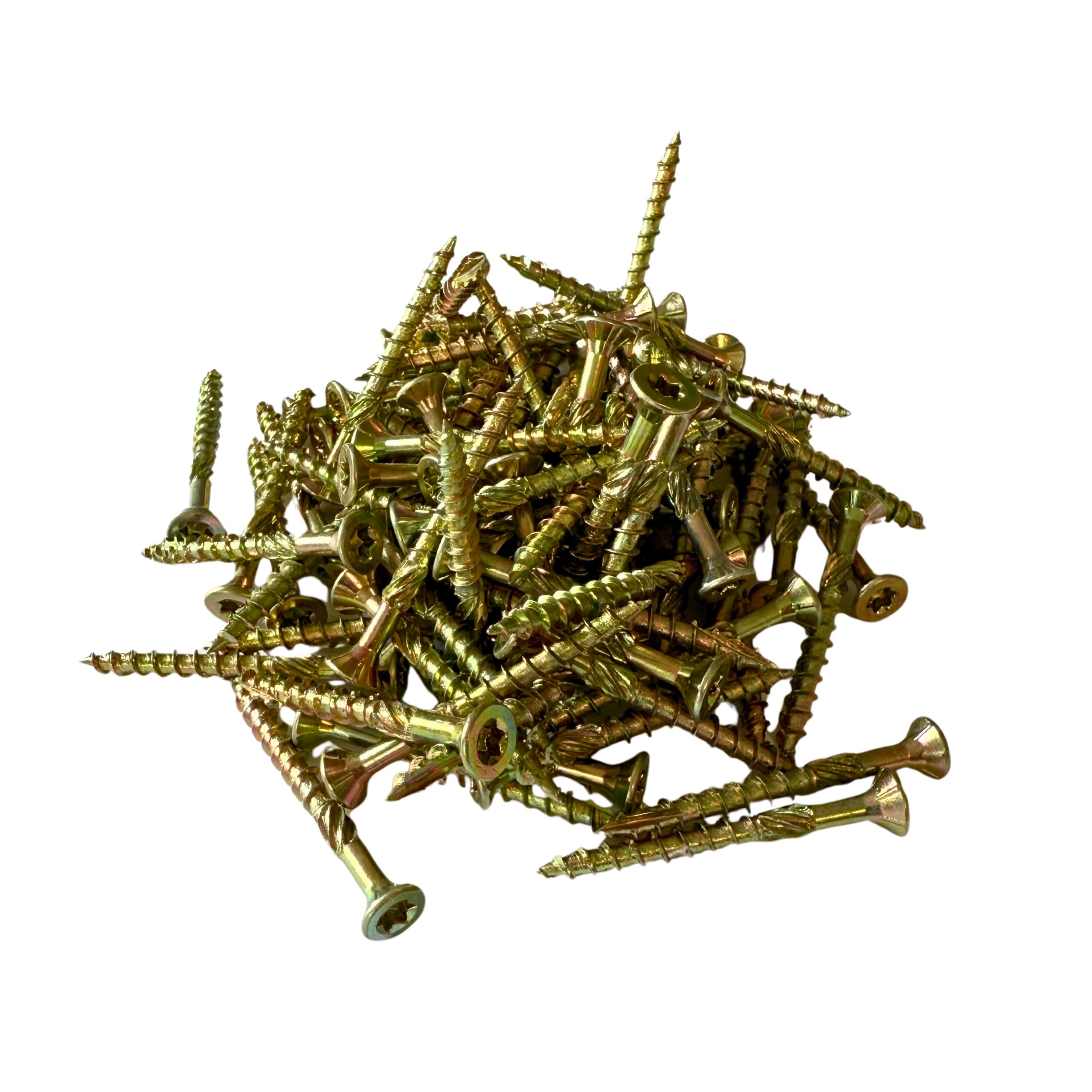 SOLIDE Holzbauschraube mit Teilgewinde, Senkkopf, Fräsrippen 1kg, inklusive Bit