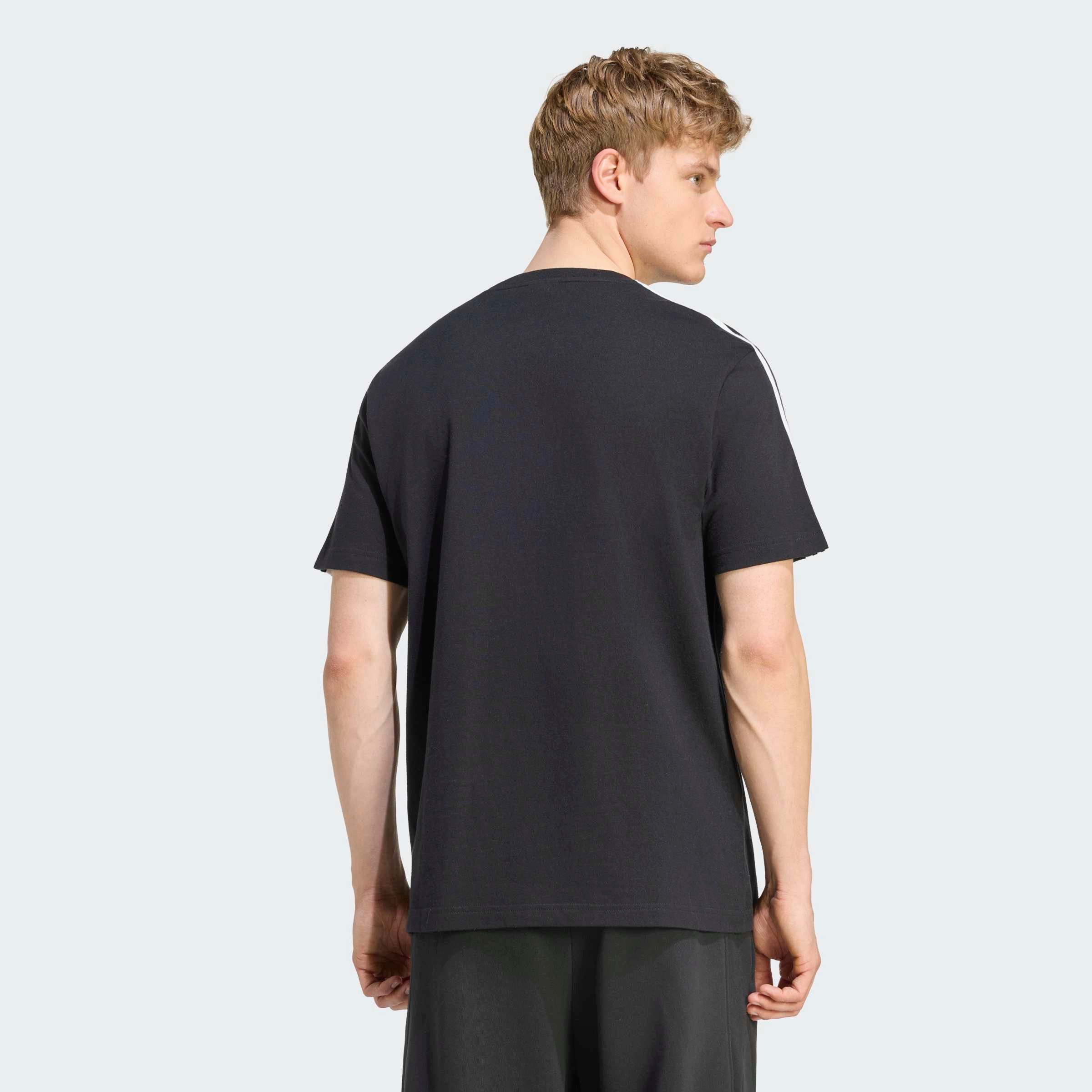 adidas Sportswear T-Shirt ESSENTIALS 3-STREIFEN, SINGLE JERSEY, BRANDING LINKE SCHULTER