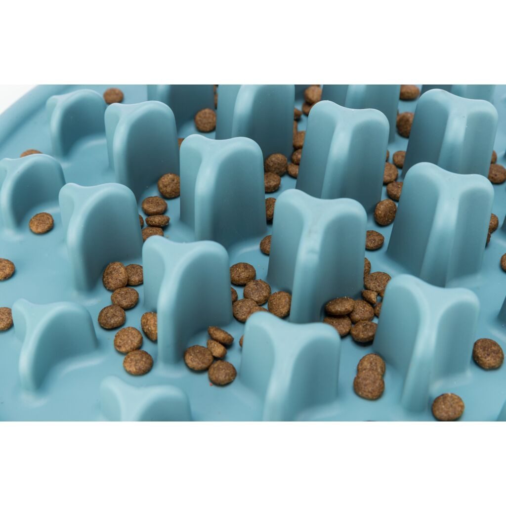 TRIXIE Antischlingnapf Slow Feeding Futtermatte Pillars  - blau - ø 35 cm