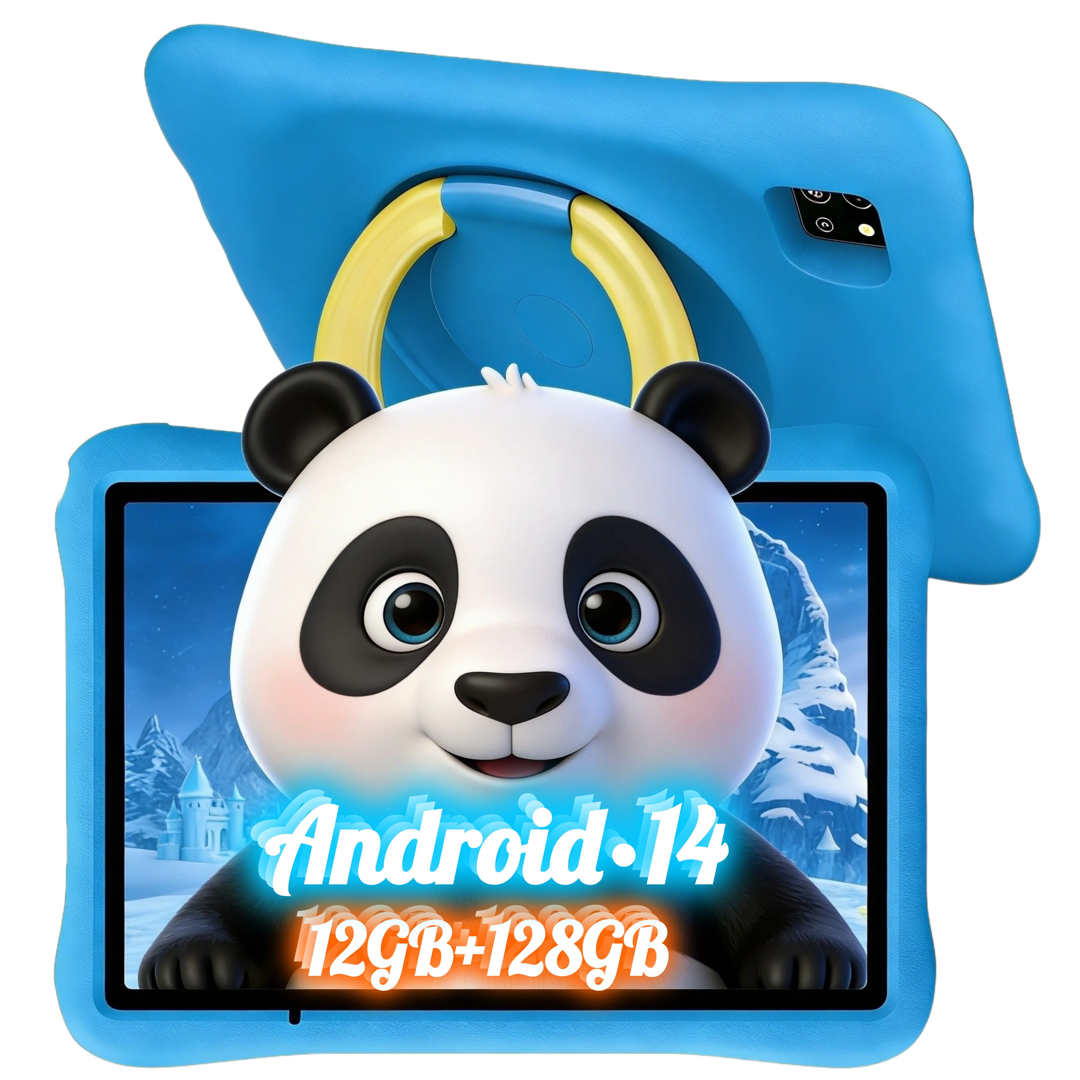 blackview Tab A6Kids 10 Zoll Android 128GB mit Bumper für Spiel und Lern Kinder Tablet (10.1", 128 GB, Android 14, WLAN (Wi-Fi), Android 14, HD+ Display, 128GB, 5100 mAh,5G WiFi/WIFI 6/Gemini AI)