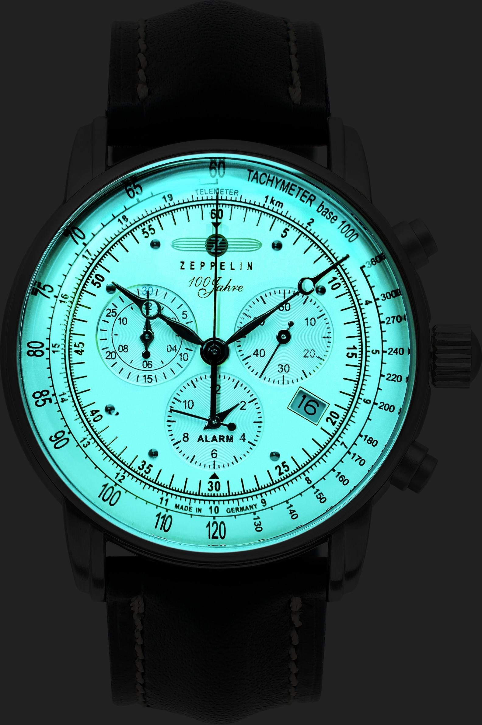 ZEPPELIN Chronograph 100 Jahre 8680-3, Armbanduhr, Quarzuhr, Herrenuhr, Dat günstig online kaufen