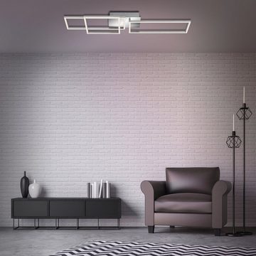 Briloner Leuchten LED Deckenleuchte 3136-018, LED fest verbaut, Warmweiß, Moderne Wohnzimmer Deckenlampe dimmbar und schwenkbar 3000K