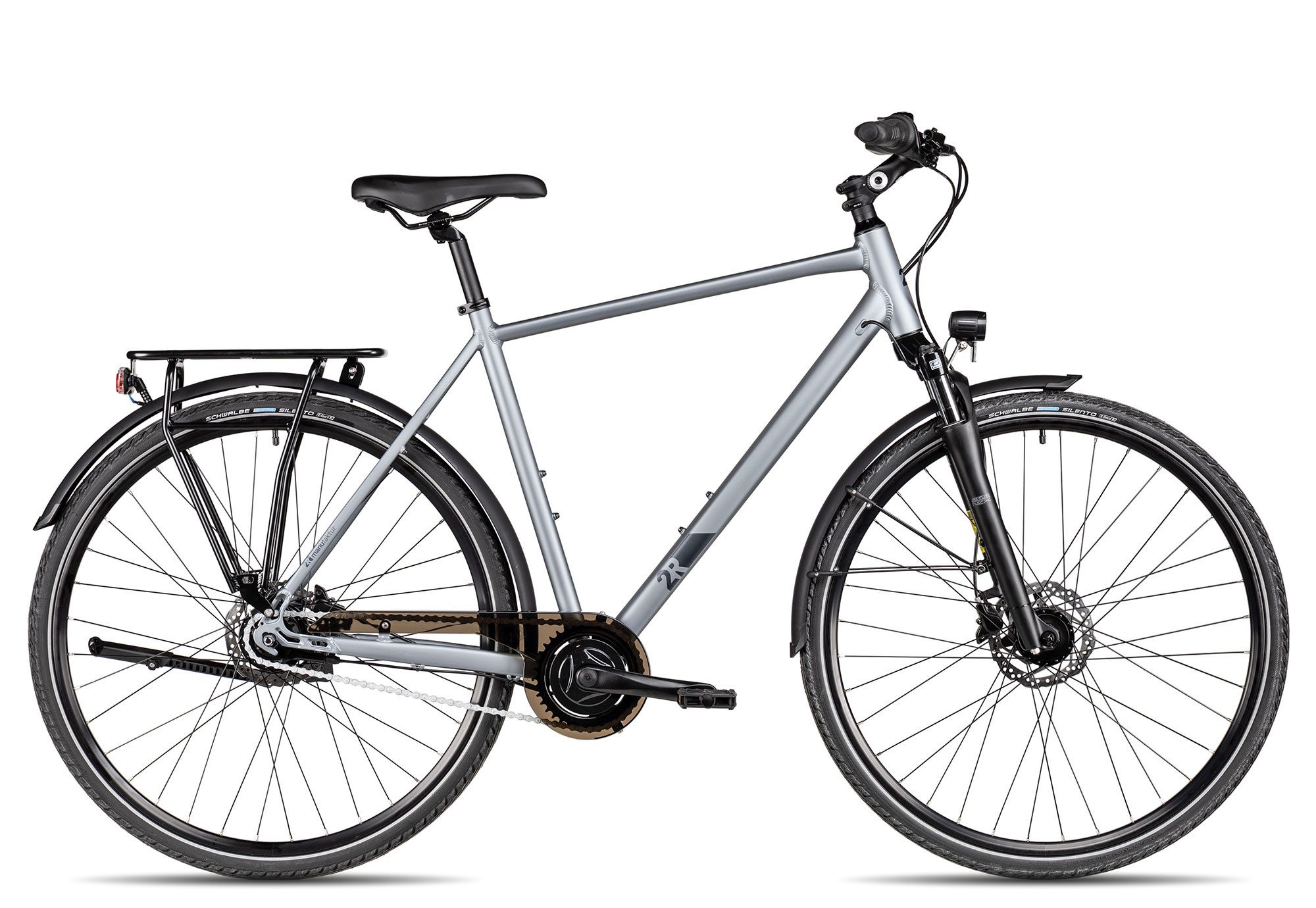 2R Manufaktur Cityrad TRX GO, 7 Gang Shimano Nexus 7-Gang SG-C3001-7D Schaltwerk, Nabenschaltung Freilauf, hydraulische Scheibenbremse schwarz/grau