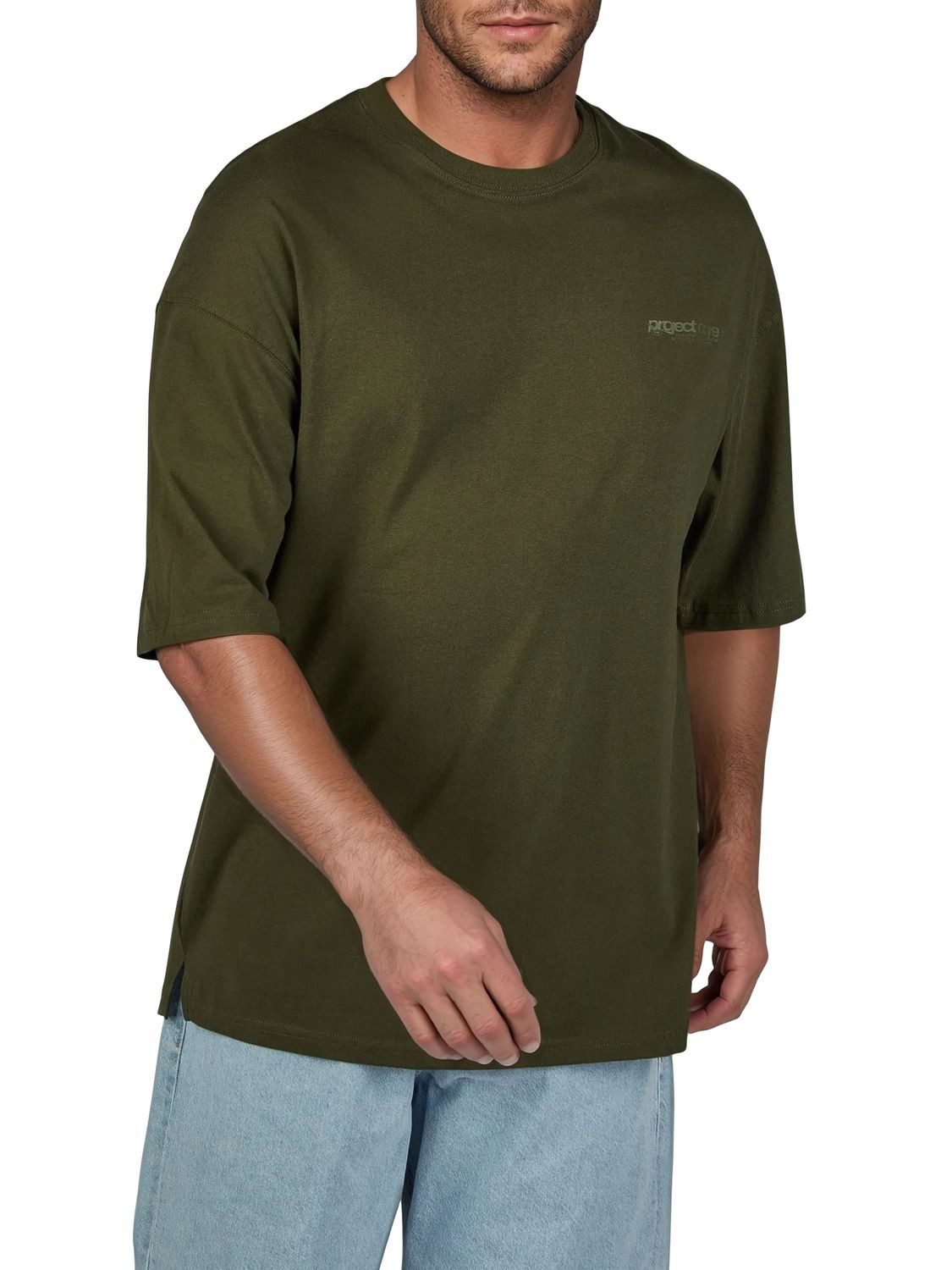 Jack & Jones T-Shirt Herren Basicshirt JJECHARGE 3er Set Pack Oversize Fit (Vorteilspack, 3-tlg) Kurzarm Tee Shirt mit Rundhalsausschnitt aus 100% Baumwolle – Bild 2 von 5