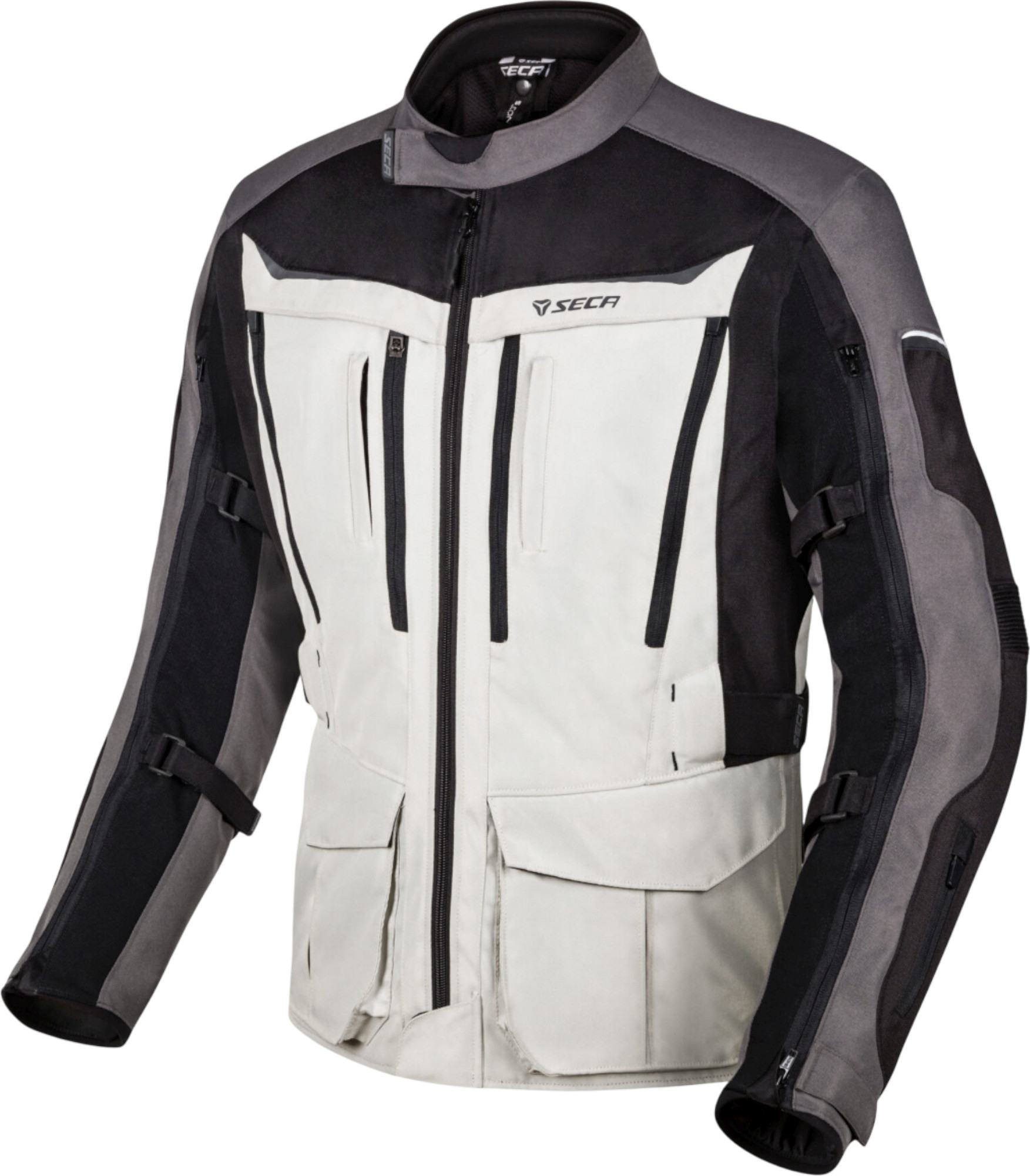 SECA Motorradjacke Seca Discovery Motorrad Textiljacke Rückenprotektor vorbereitet,Brustprotektor vorbereitet,Ellenbogen