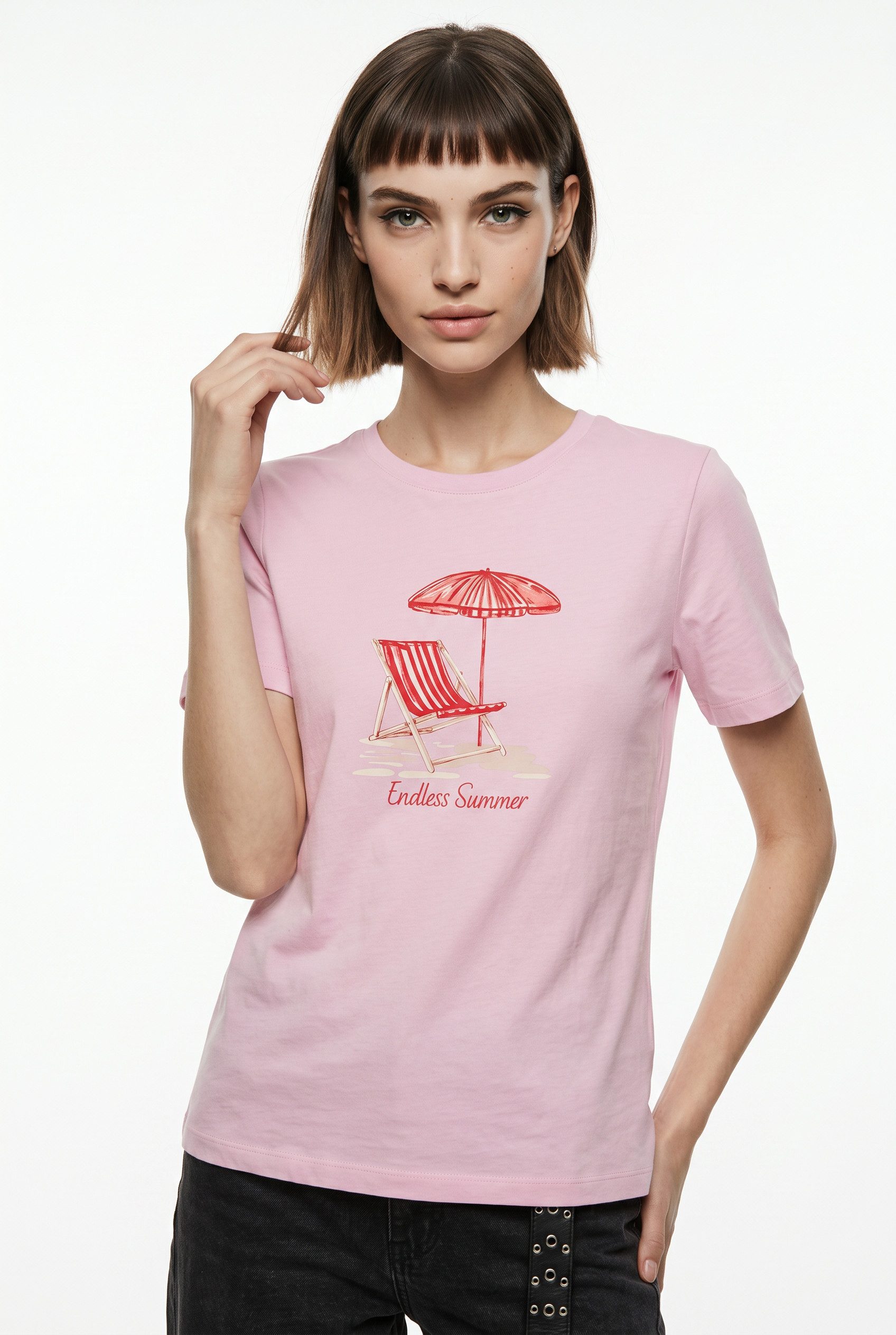 Vero Moda Kurzarmshirt VMSIANE SS TOP BOX JRS Baumwolle, regular fit