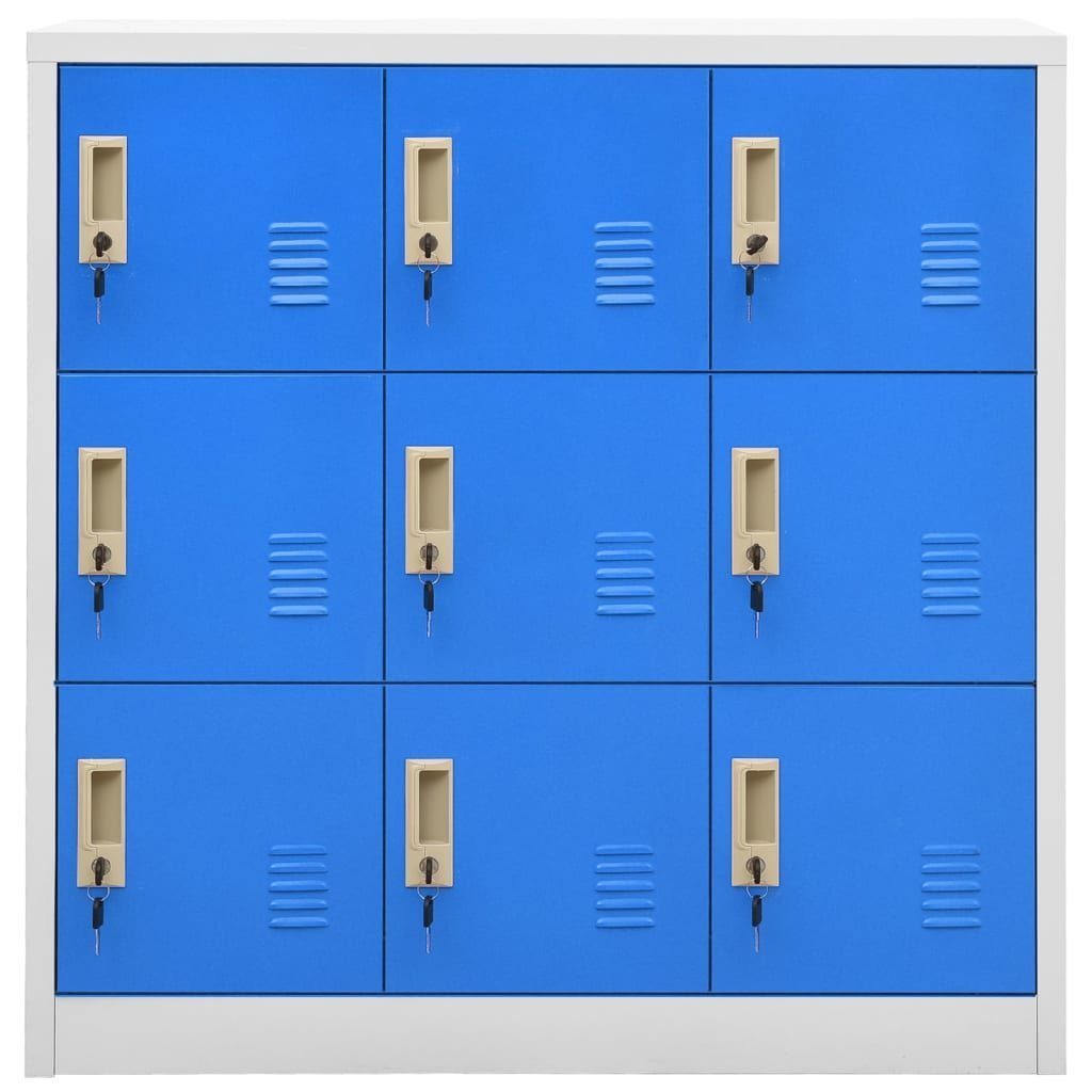 vidaXL Fächerschrank Schließfachschränke 2 Stk. Hellgrau günstig online kaufen