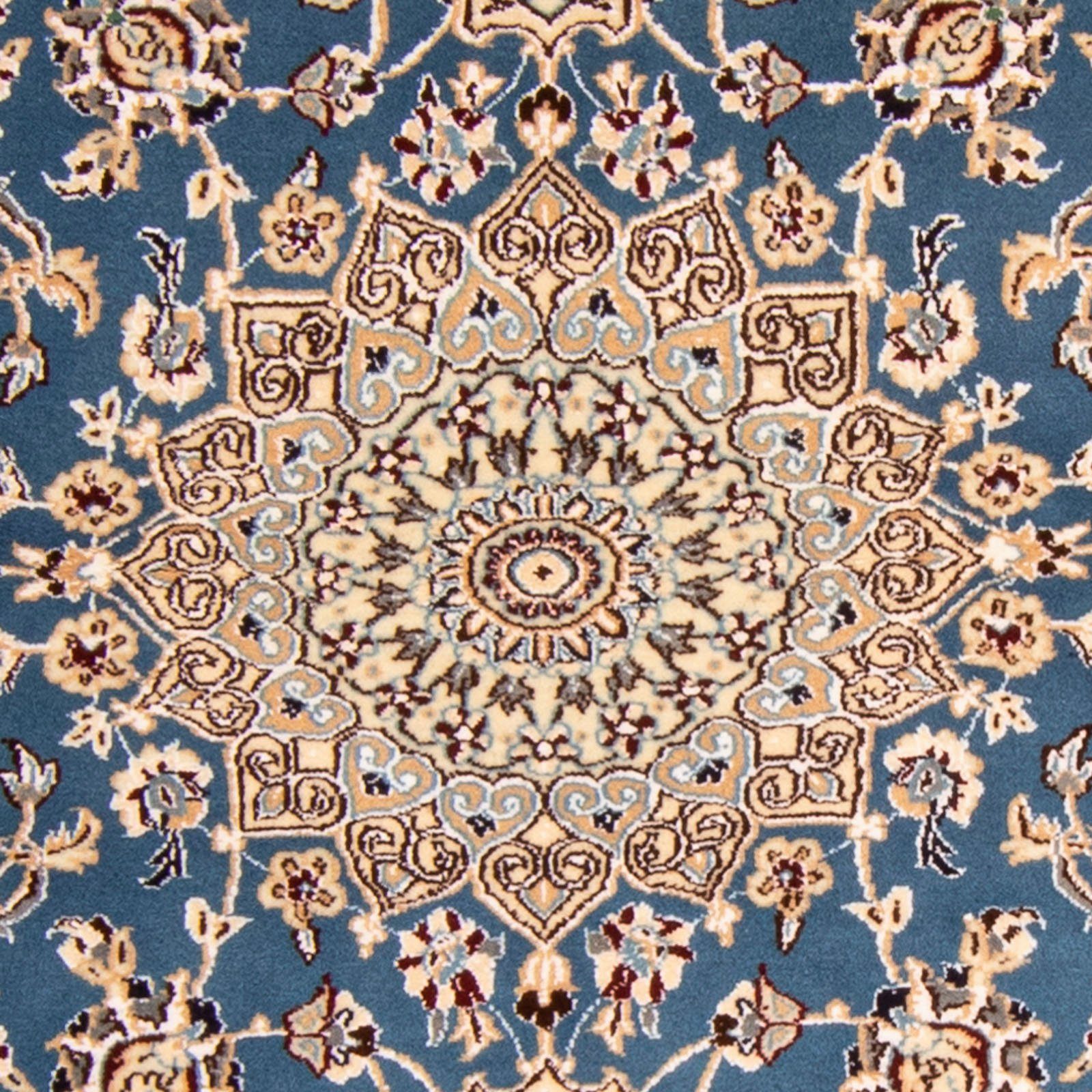 Orientteppich Perser - Nain - Handgeknüpft, Höhe: Royal mm, mit 10 cm - 151 - x rechteckig, Zertifikat 106 dunkelblau, Einzelstück morgenland, Wohnzimmer