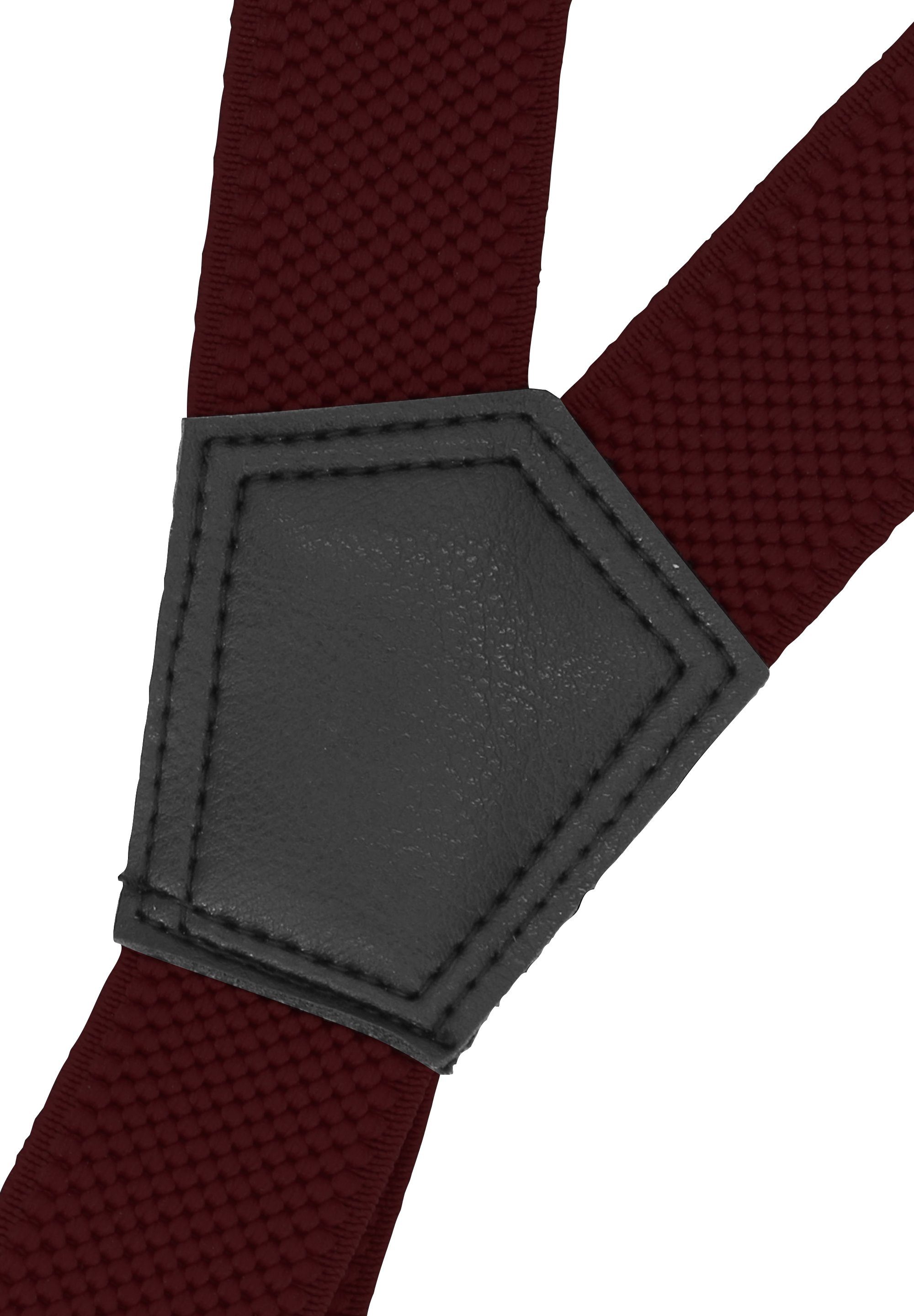 Fabio Farini Hosenträger Herren Hosenträger Pack 3cm X-Form mit passender Fliege Set Brombeere 3cm Hosenträger - Brombeer Gepunkteter Fliege