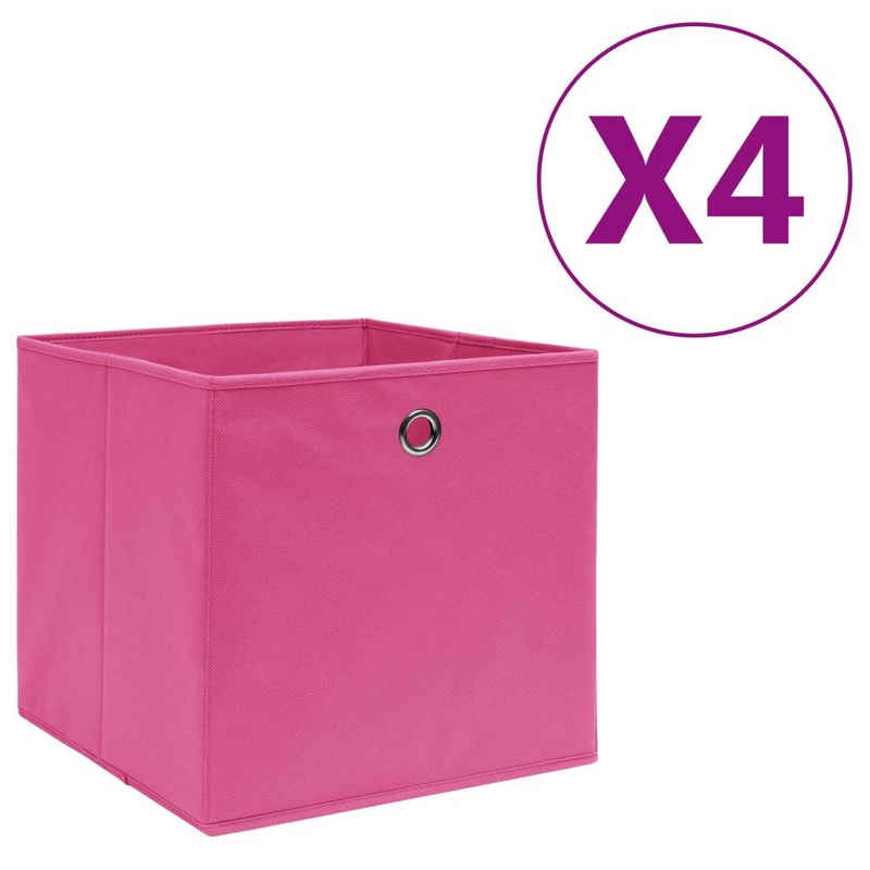 vidaXL Aufbewahrungsbox »Aufbewahrungsboxen 4 Stk. Vliesstoff 28x28x28 cm Rosa« (4 St)