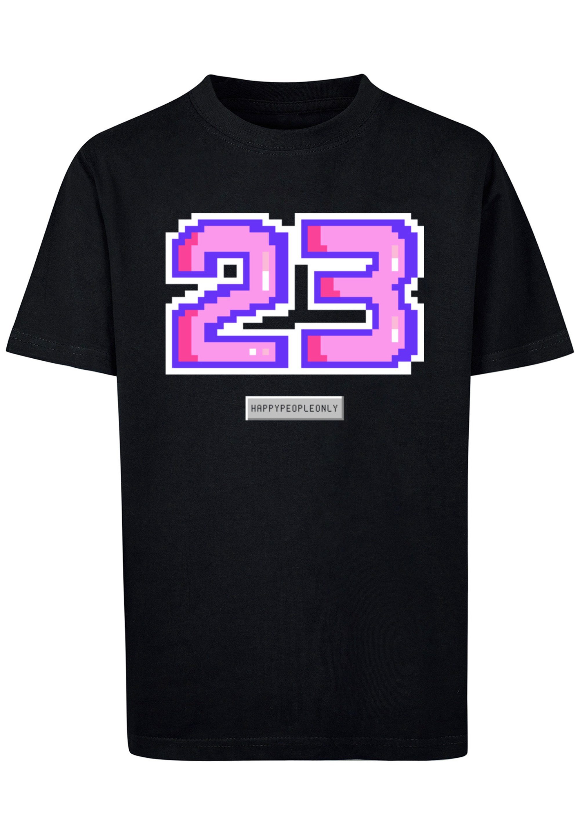 T-Shirt 23 Pixel F4NT4STIC pink Print schwarz