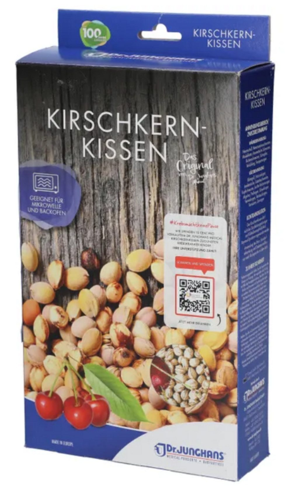 Dr. Junghans Medical GmbH Kirschkernkissen Kirschkernkissen, Wärmekissen, waschbar bis 30°, 1-tlg., umweltfreundliches Produkt, Wärmetherapie, Gefüllt mit naturbelassenen Kirschkernen, Mikrowellengeeignet