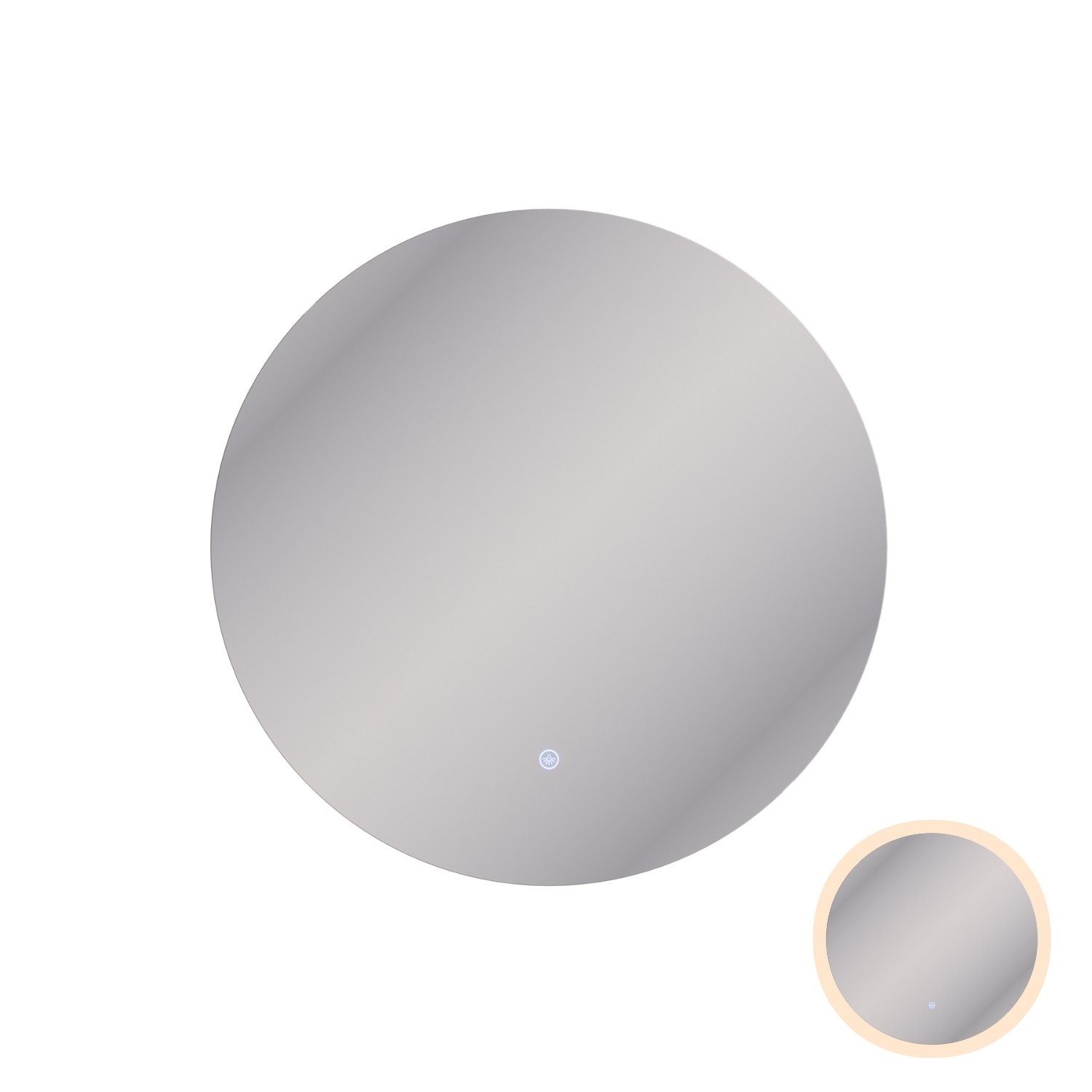 Planetmöbel Badspiegel NOVA Spiegel mit Beleuchtung Ø 60 cm, Spiegel Rahmen günstig online kaufen