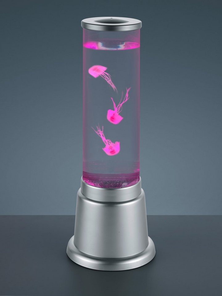 TRIO Leuchten LED Tischleuchte Jelly, Farbwechsel, LED fest integriert,  Wassersäule mit Deko Quallen, Dekoleuchte, RGB-Farbwechsler