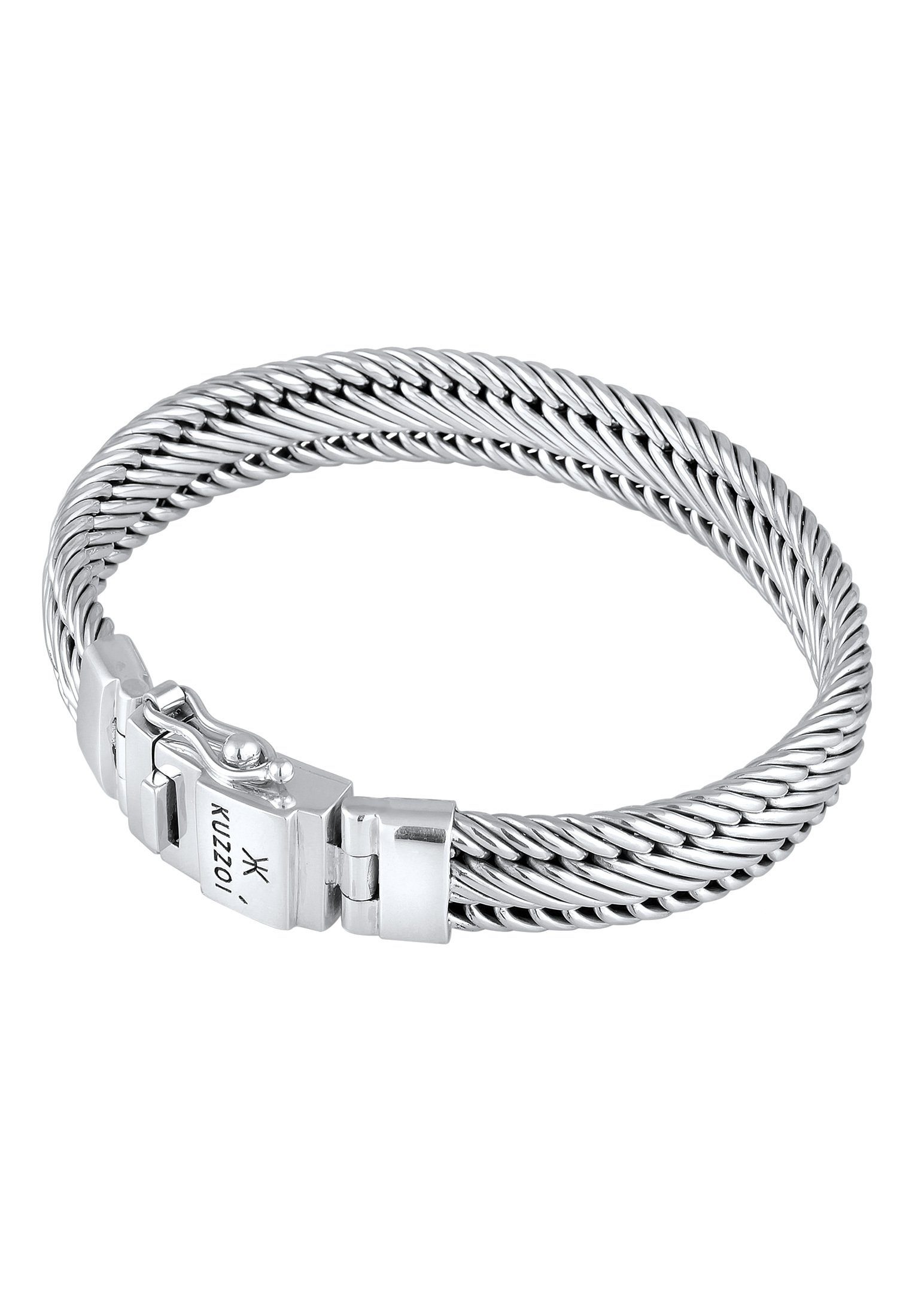 Kuzzoi Silberarmband Herren Gliederarmband Geflochten 925 Silber günstig online kaufen