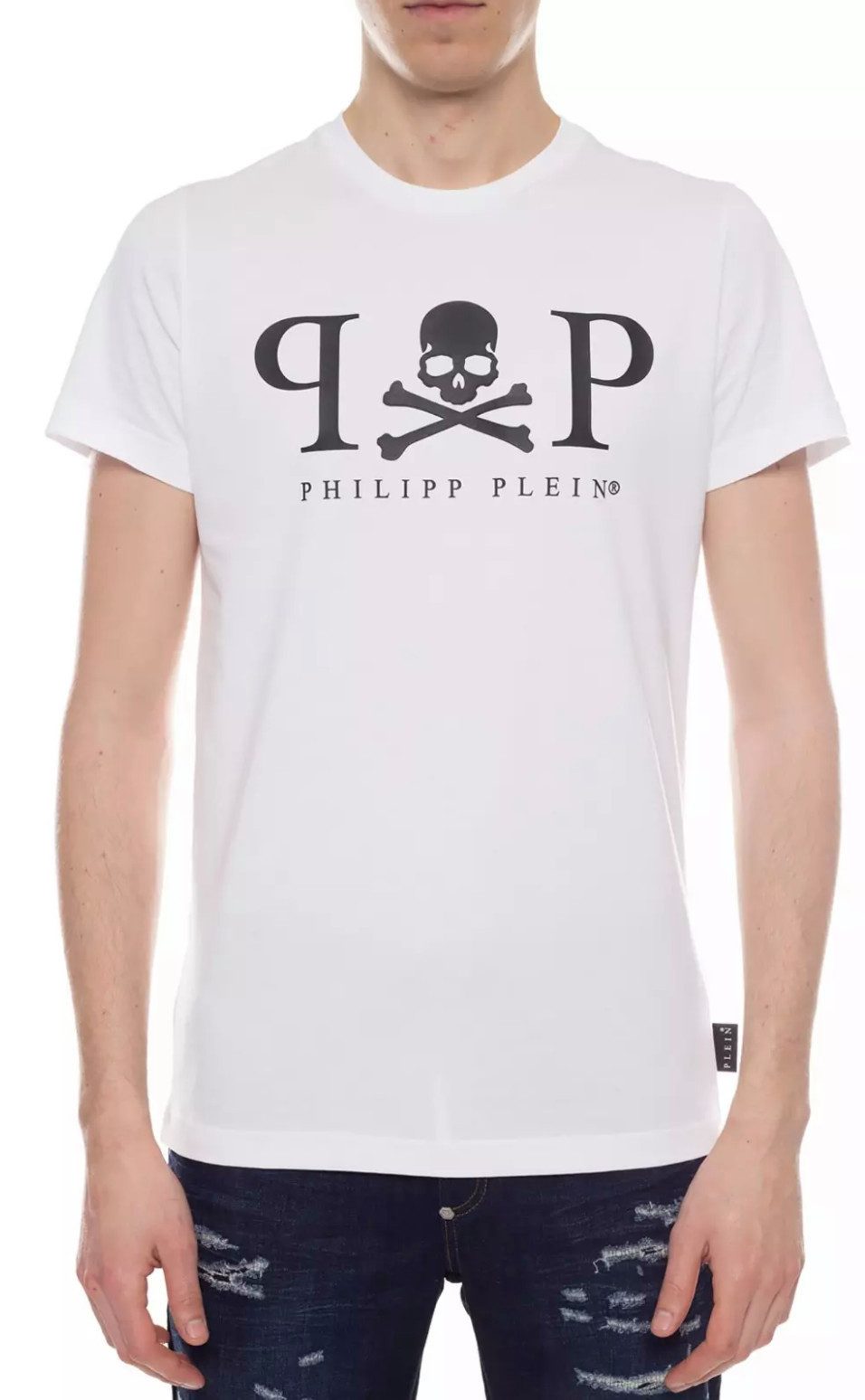 PHILIPP PLEIN T-Shirt Platinum Cut Skull Logo Shirt Lässiger Look, Streetwear-Edge, Minimalistisch