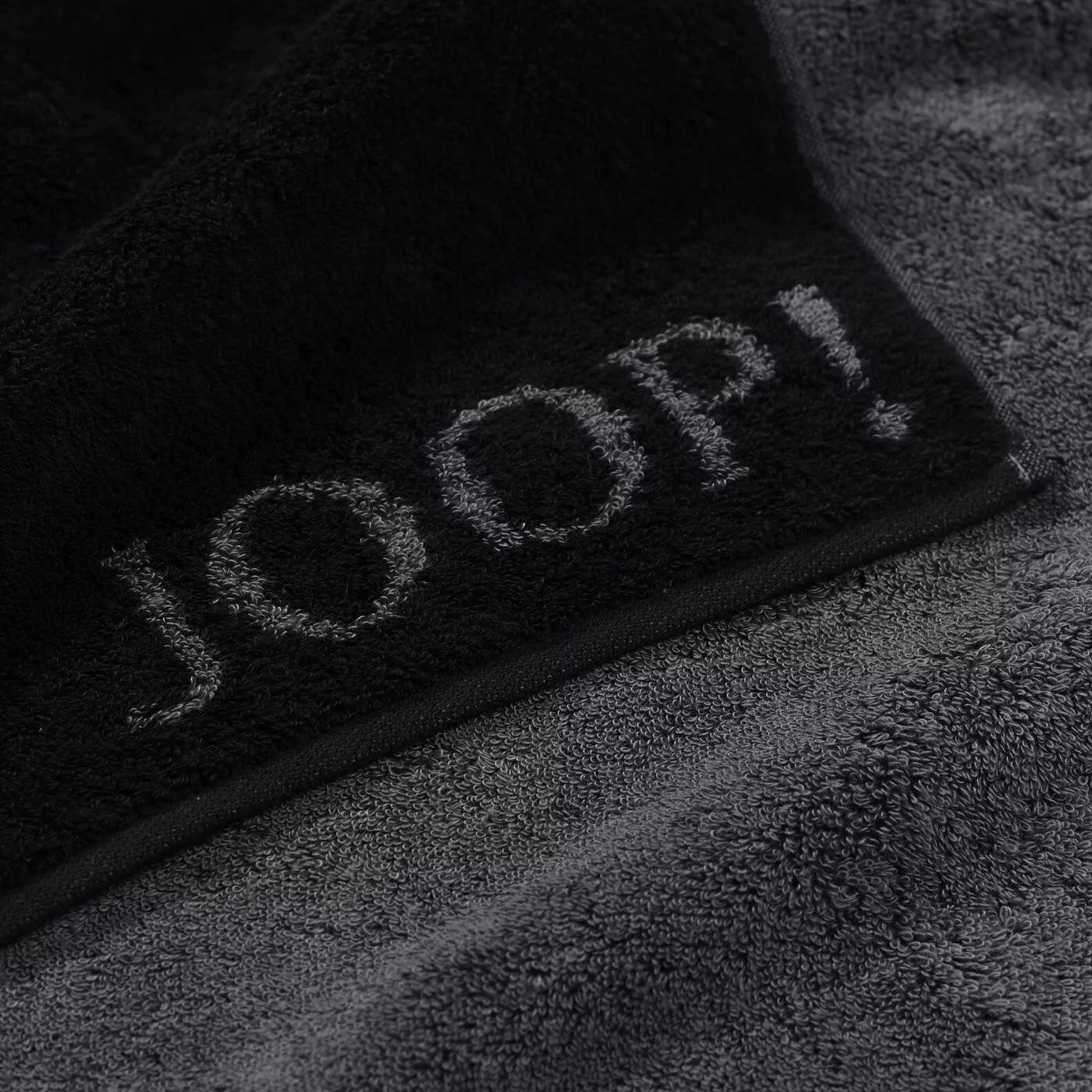 JOOP! Handtuch 2 Stück Joop! Handtuch Classic Schwarz Anthrazit 1600-90 50x100, Walkfrottier, 100% Baumwolle
