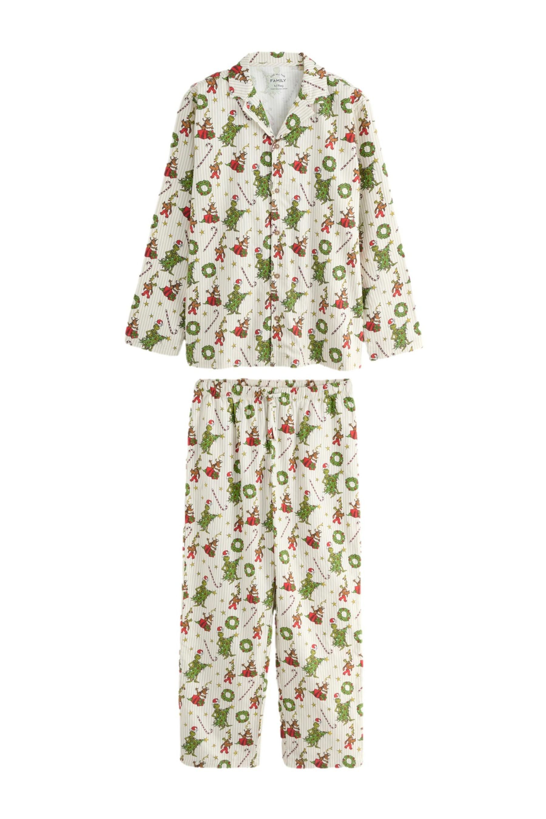 Next Pyjama Geknöpfter Schlafanzug, Familienkollektion, Grinch günstig online kaufen