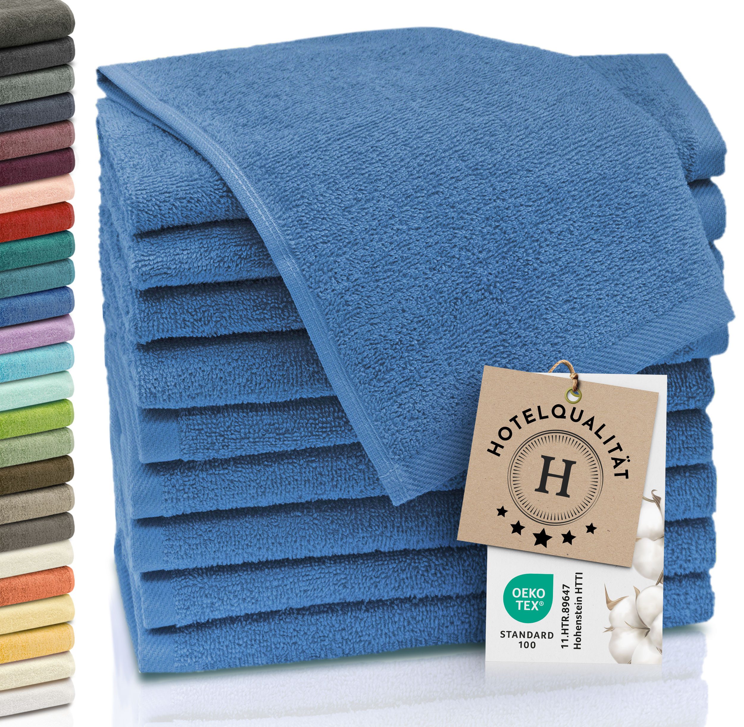 ZOLLNER Gästehandtücher, Walkfrottier (10-St), 30 x 50 cm, 100% Baumwolle, günstig online kaufen